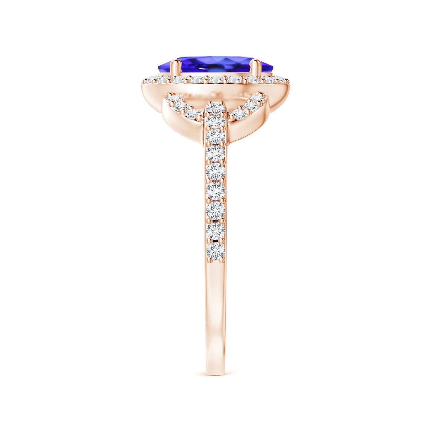 AAA - Tanzanite / 1.62 CT / 14 KT Rose Gold