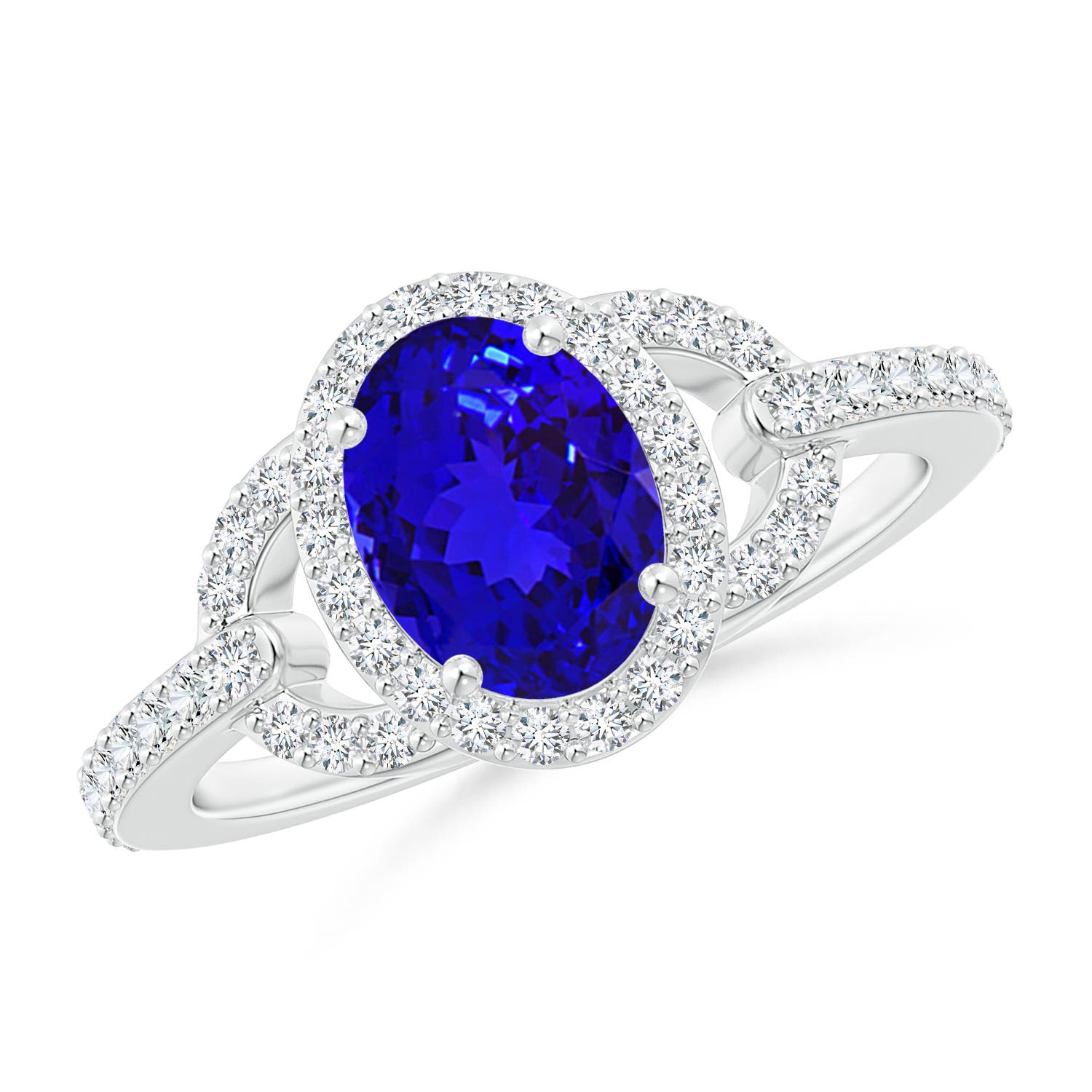 AAAA - Tanzanite / 1.62 CT / 14 KT White Gold