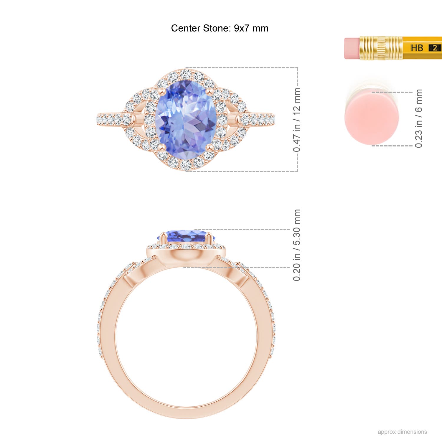 A - Tanzanite / 2.39 CT / 14 KT Rose Gold