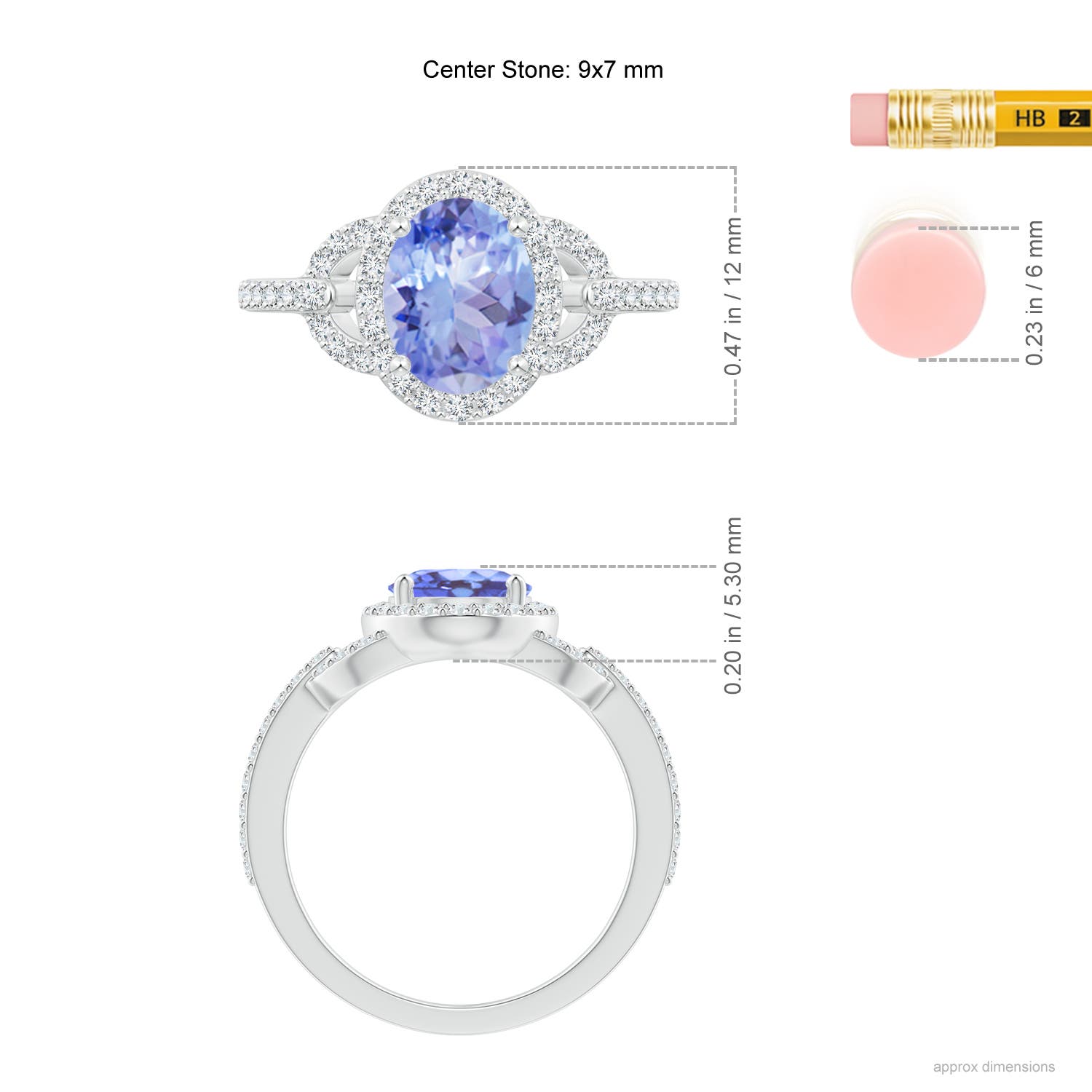 A - Tanzanite / 2.39 CT / 14 KT White Gold