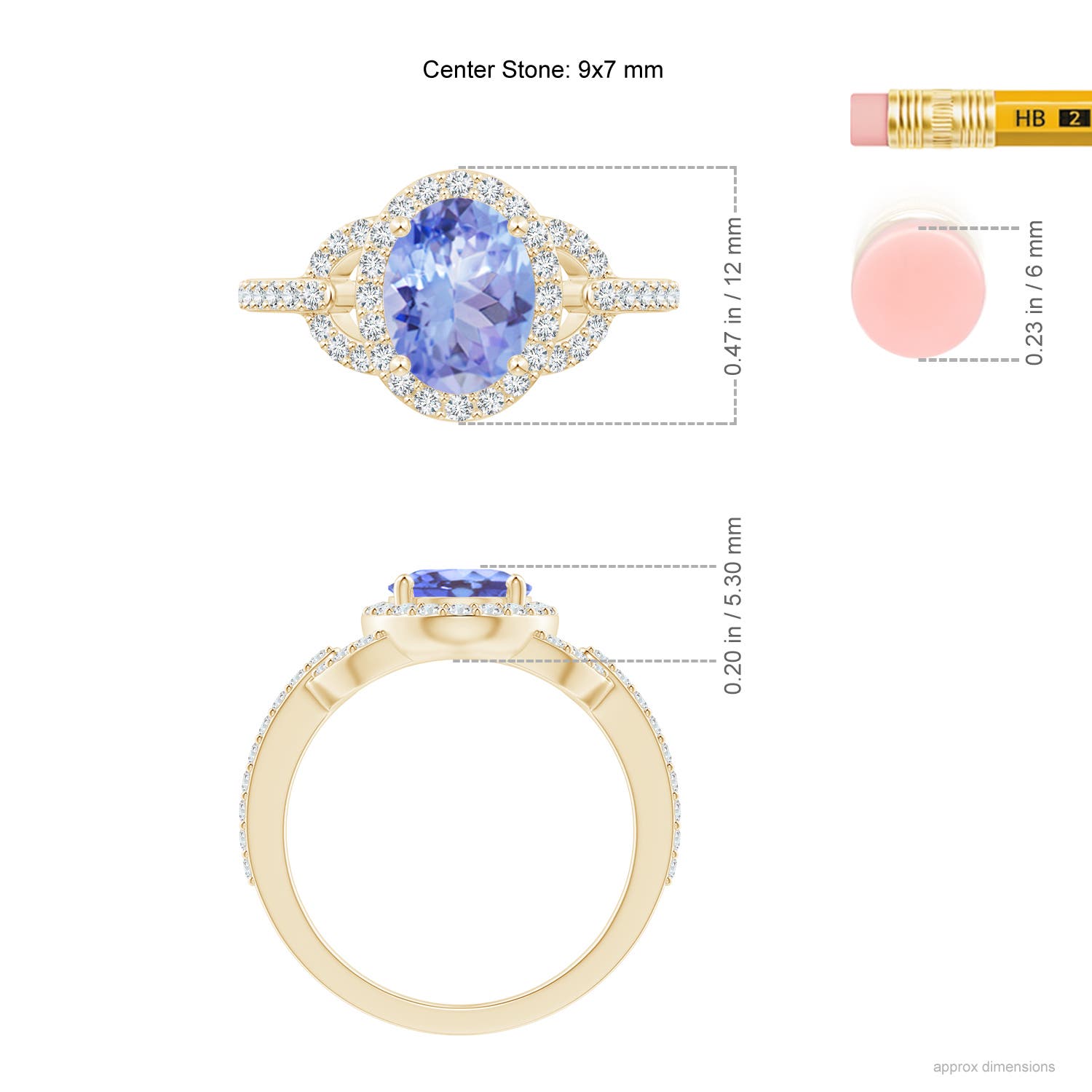 A - Tanzanite / 2.39 CT / 14 KT Yellow Gold