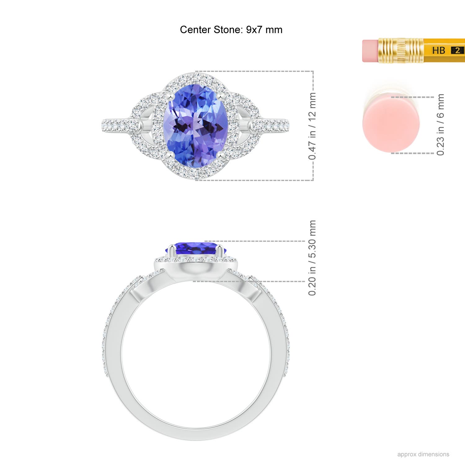 AA - Tanzanite / 2.39 CT / 14 KT White Gold