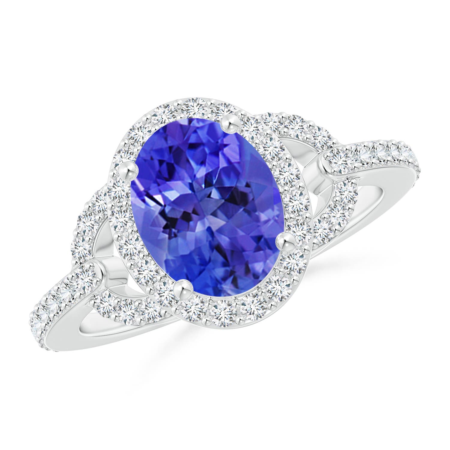 AAA - Tanzanite / 2.39 CT / 14 KT White Gold