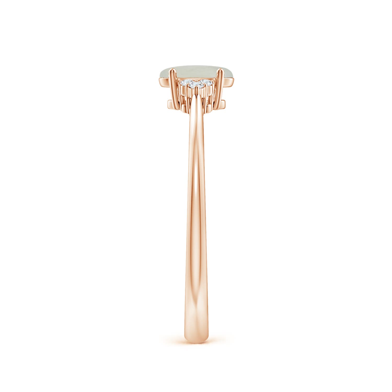 A - Moonstone / 0.43 CT / 14 KT Rose Gold