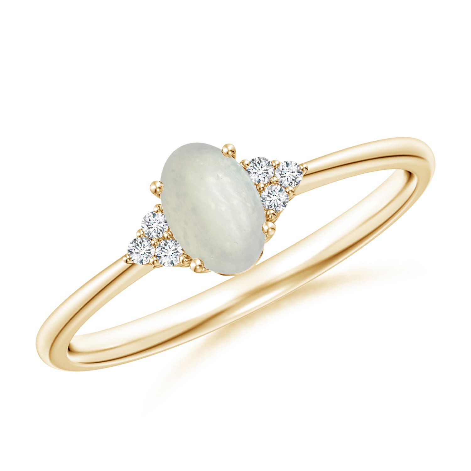 A - Moonstone / 0.43 CT / 14 KT Yellow Gold