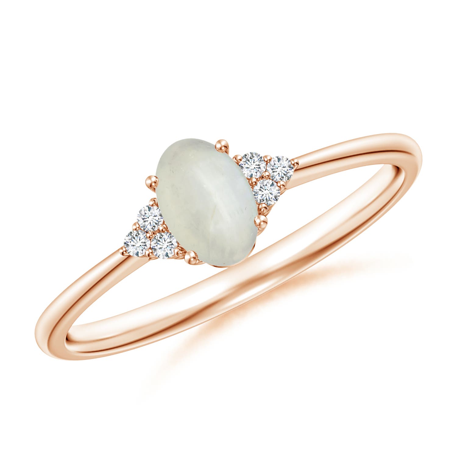 AA - Moonstone / 0.43 CT / 14 KT Rose Gold