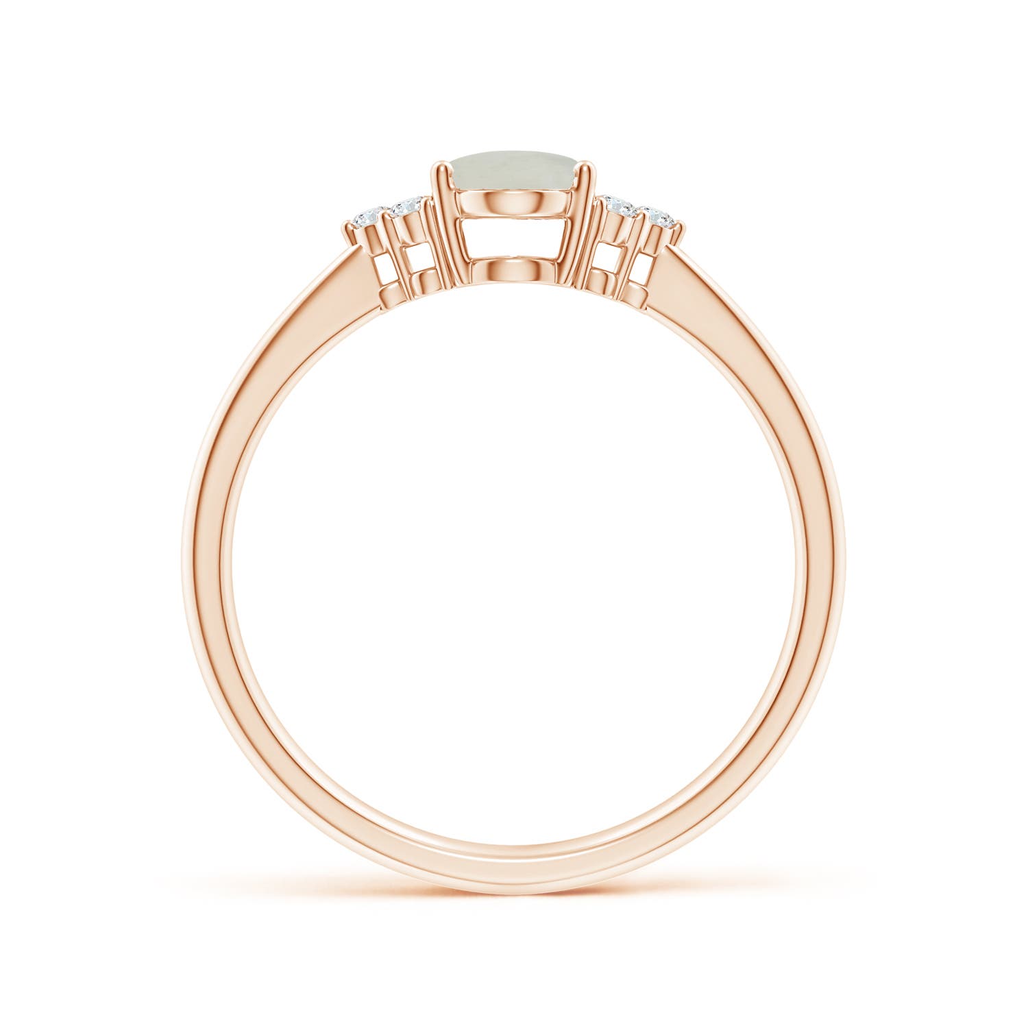 A - Moonstone / 0.76 CT / 14 KT Rose Gold