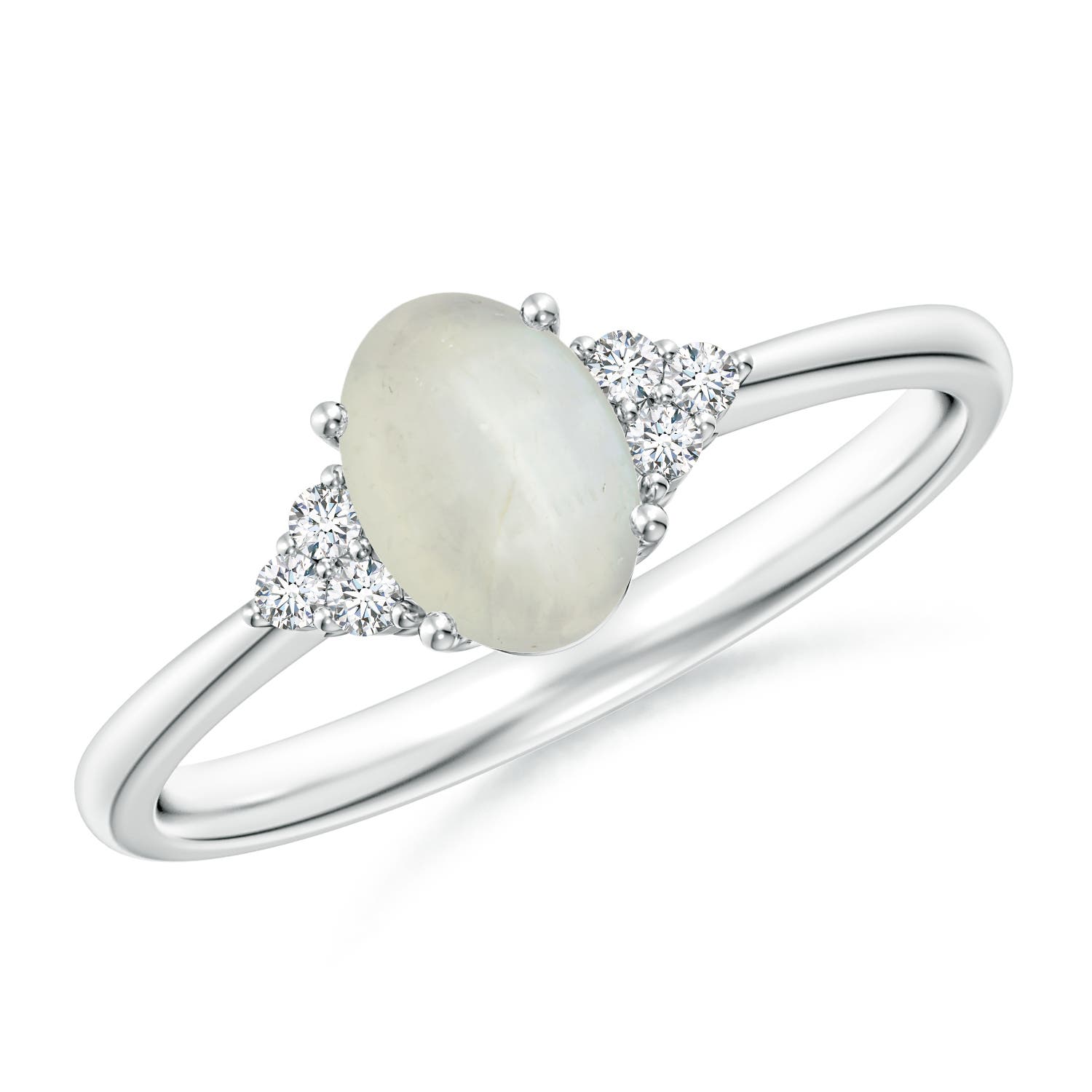 AA - Moonstone / 0.76 CT / 14 KT White Gold