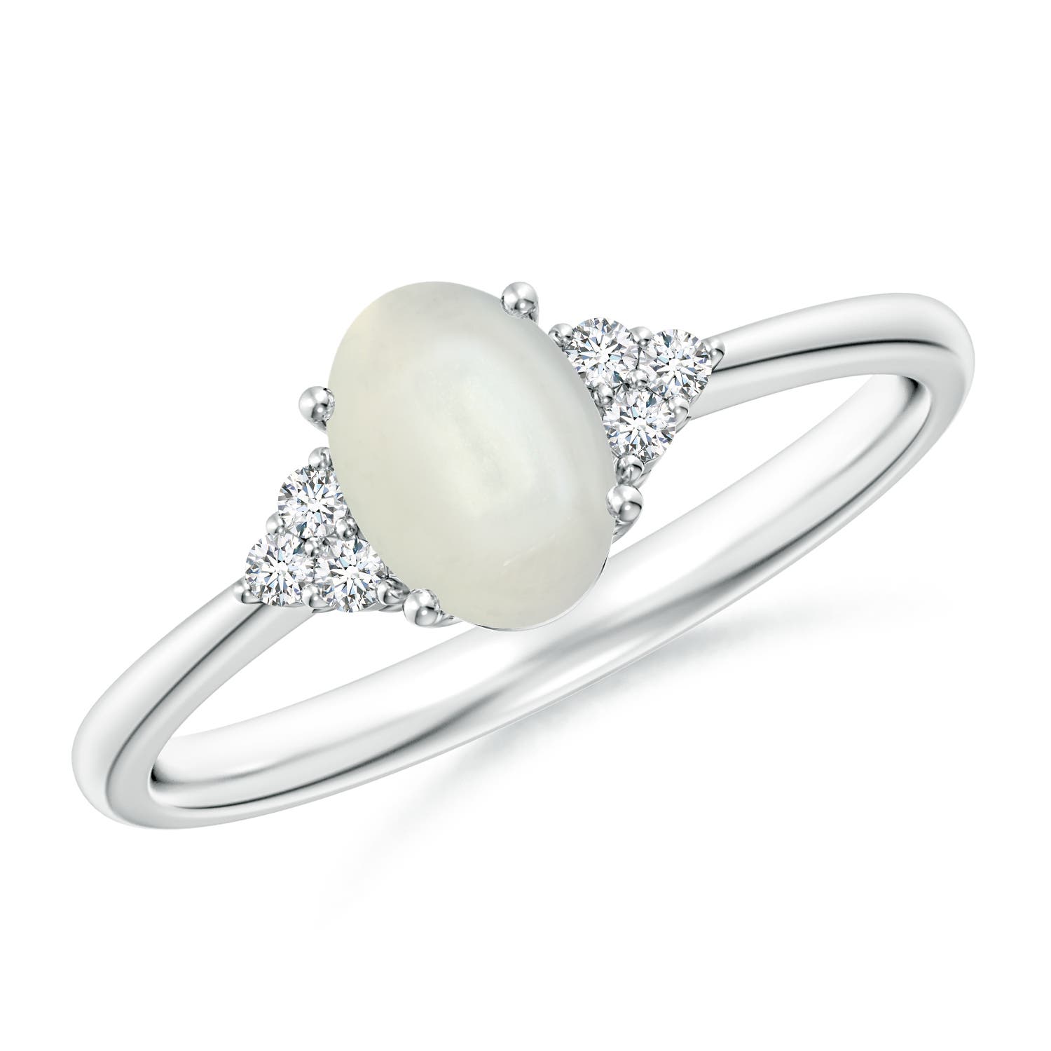 AAAA - Moonstone / 0.76 CT / 14 KT White Gold