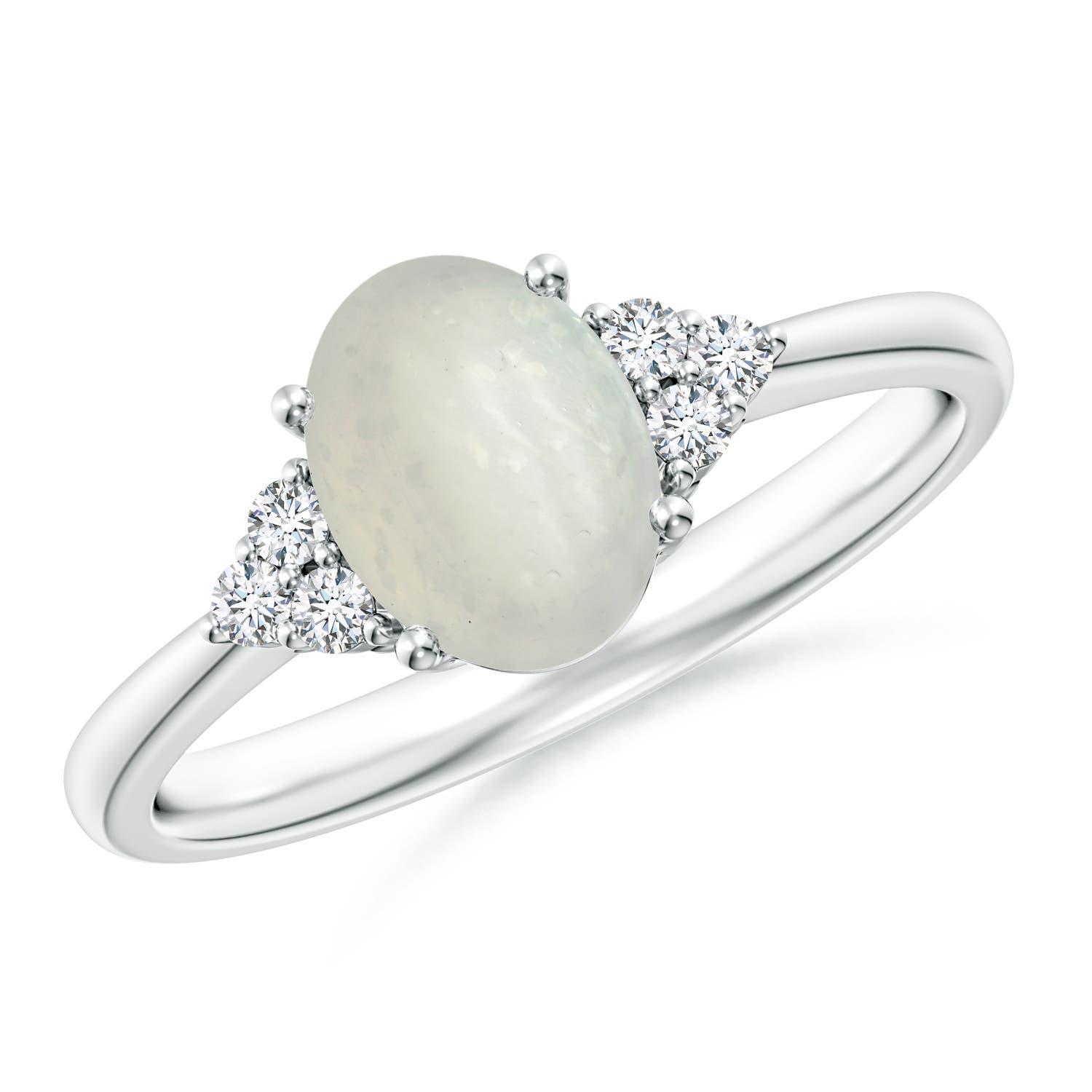 A - Moonstone / 1.21 CT / 14 KT White Gold