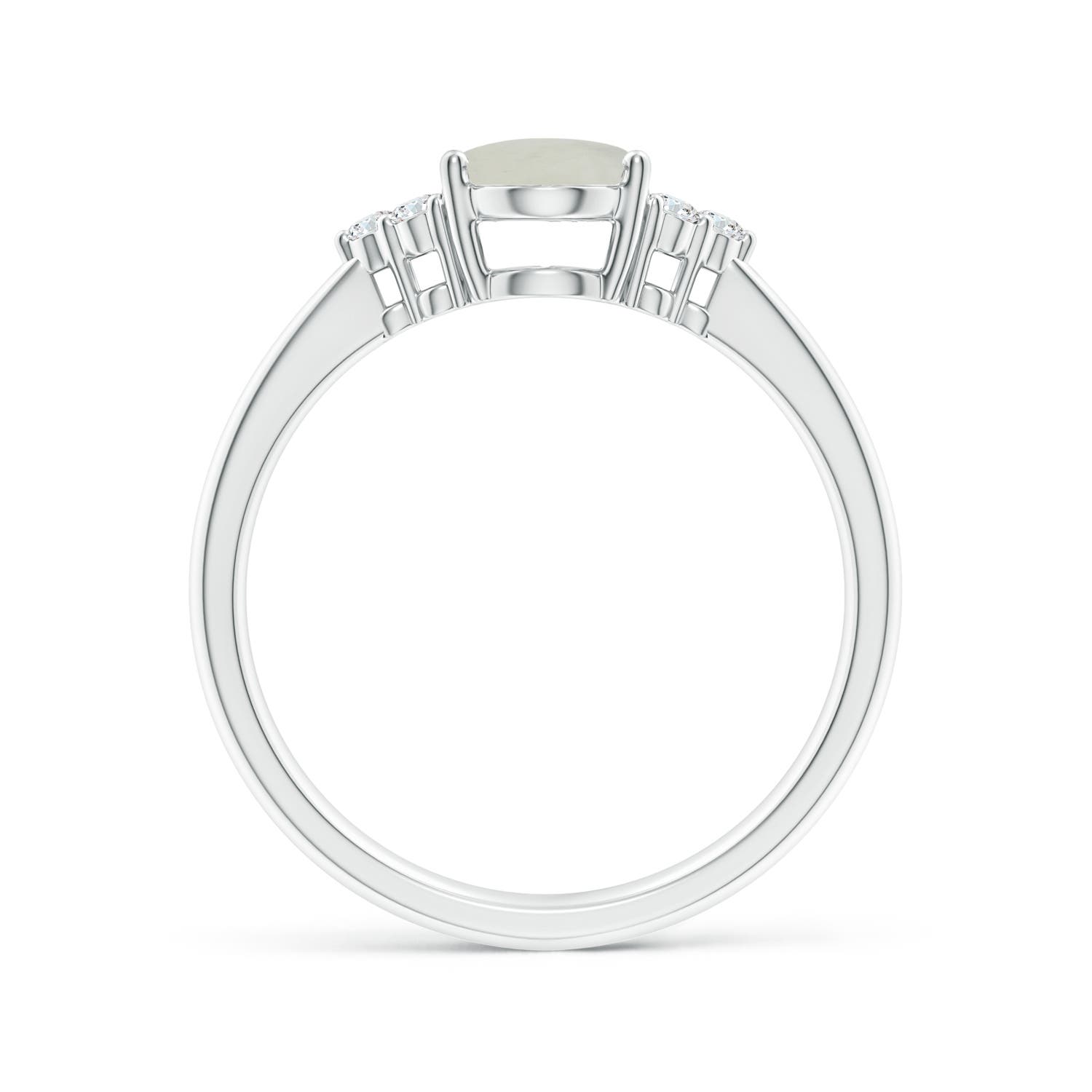 A - Moonstone / 1.21 CT / 14 KT White Gold