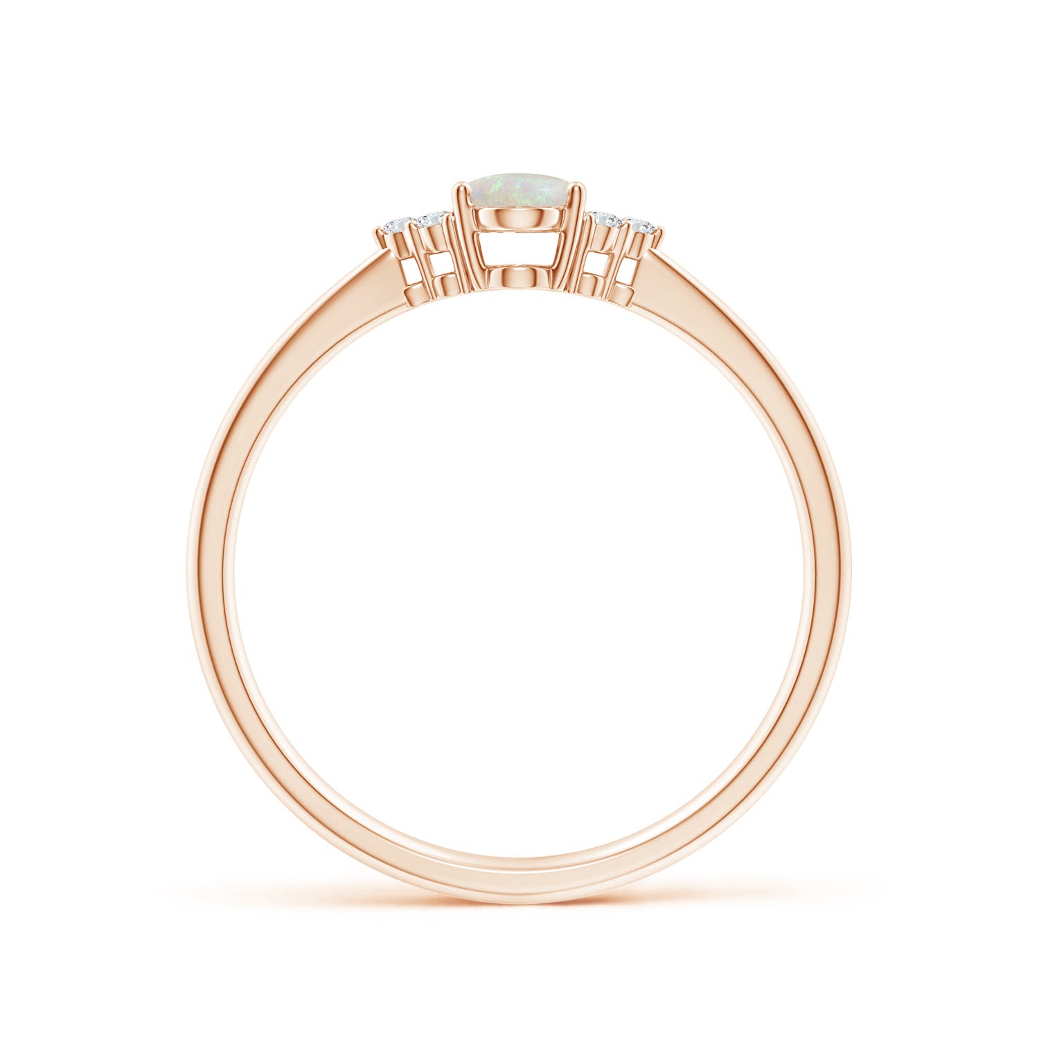 AA - Opal / 0.34 CT / 14 KT Rose Gold