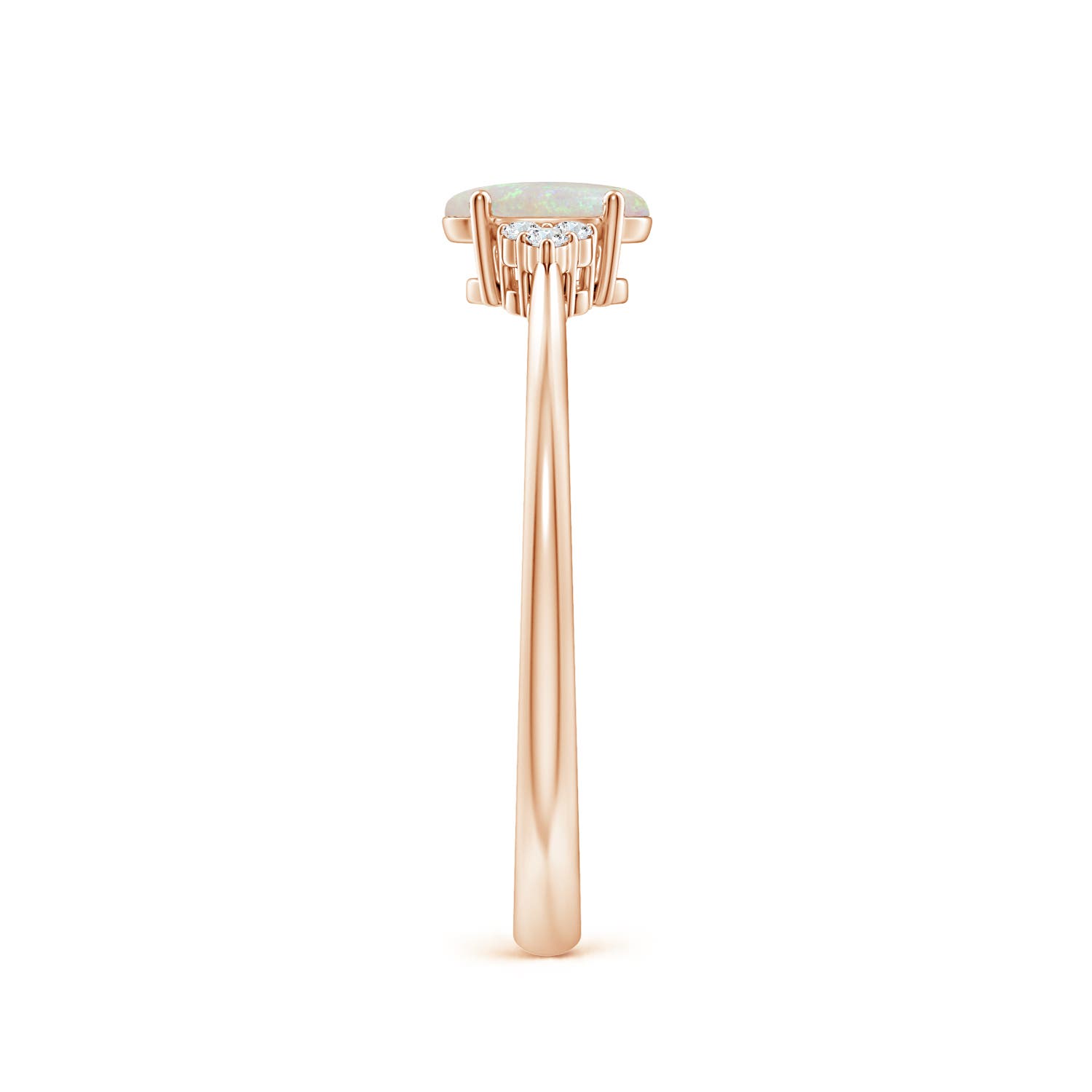 AA - Opal / 0.34 CT / 14 KT Rose Gold