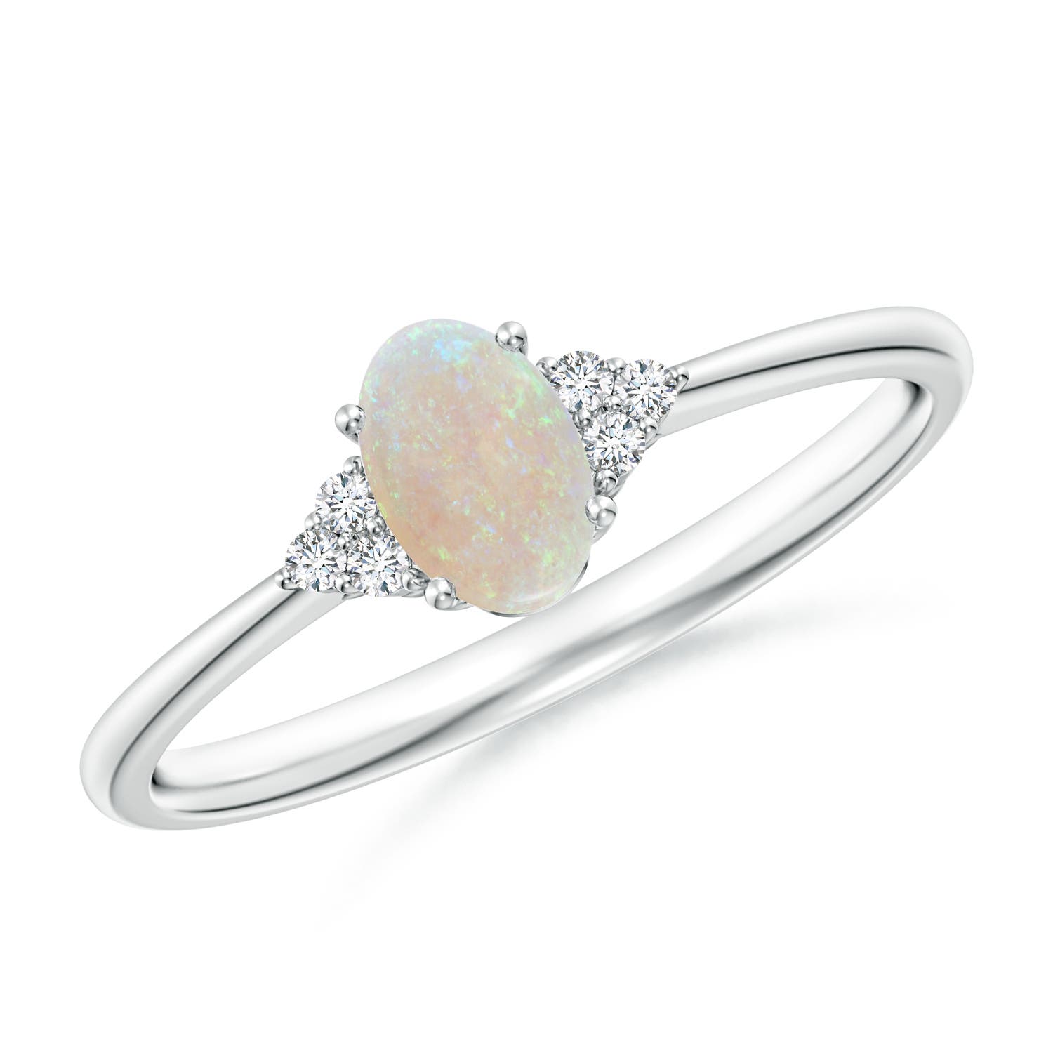 AA - Opal / 0.34 CT / 14 KT White Gold