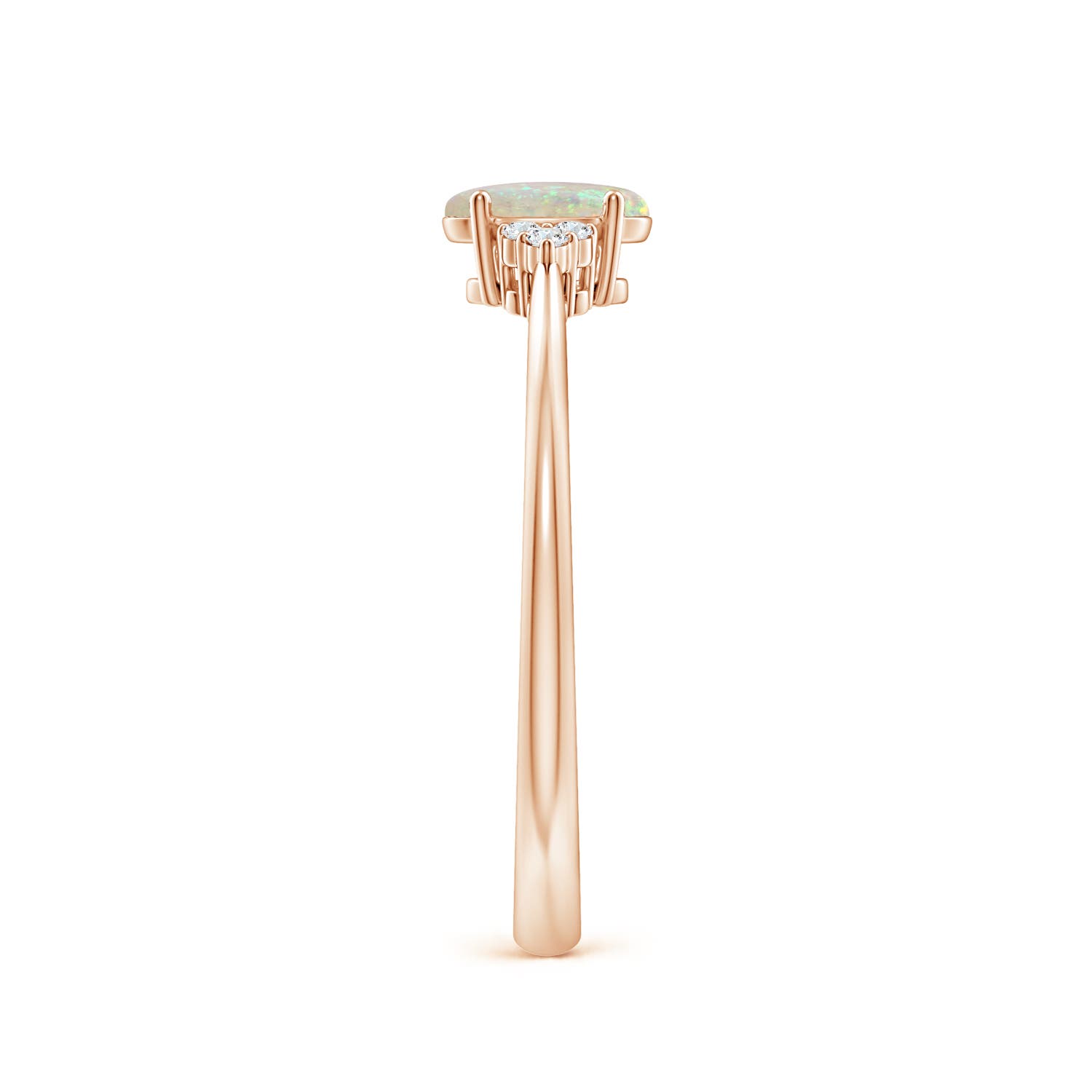 AAA - Opal / 0.34 CT / 14 KT Rose Gold