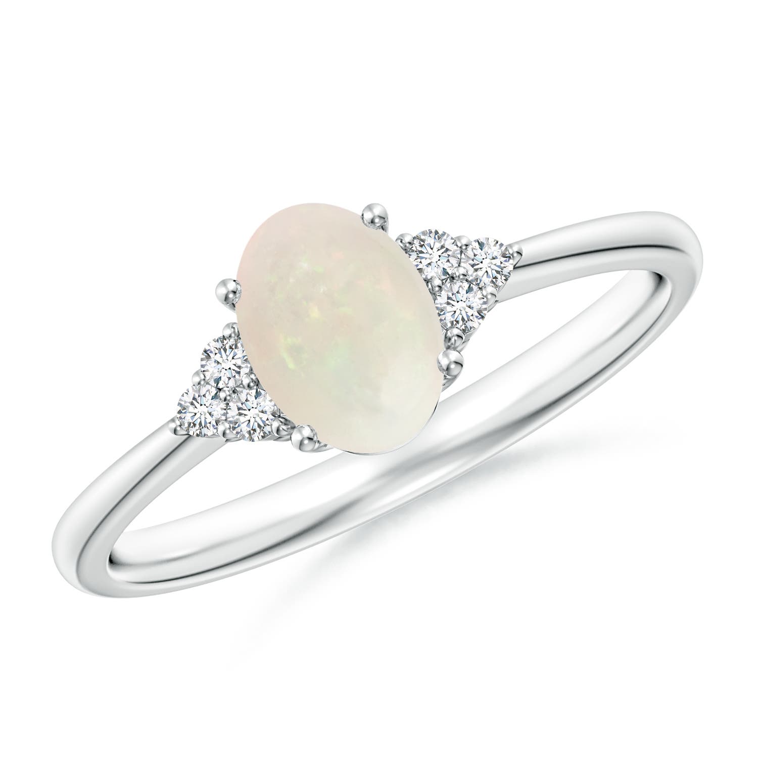 A - Opal / 0.53 CT / 14 KT White Gold