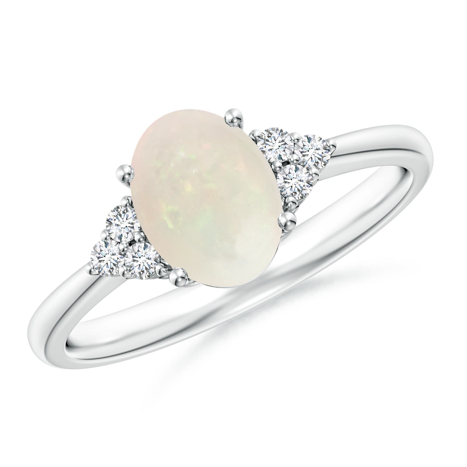 A - Opal / 0.91 CT / 14 KT White Gold