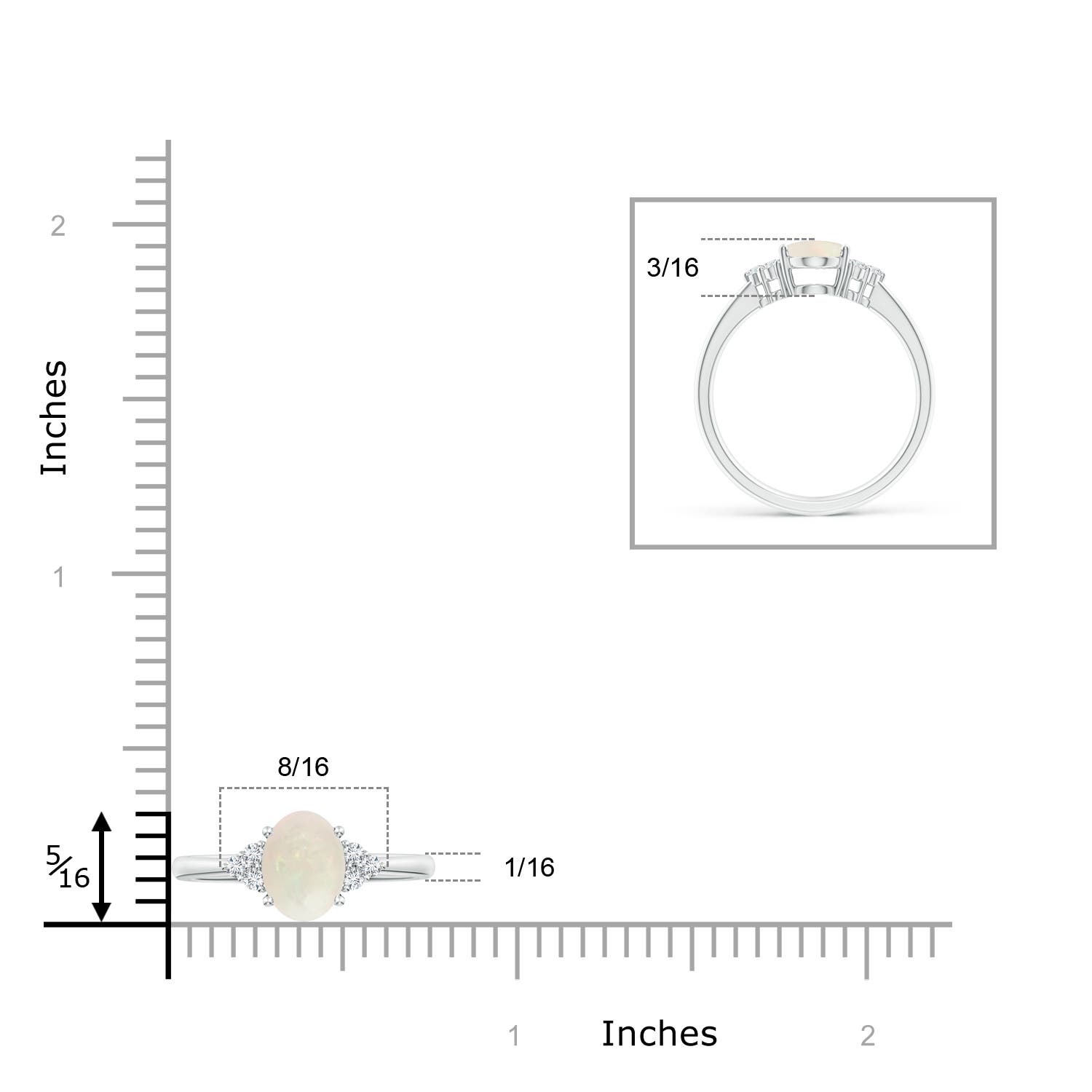 A - Opal / 0.91 CT / 14 KT White Gold