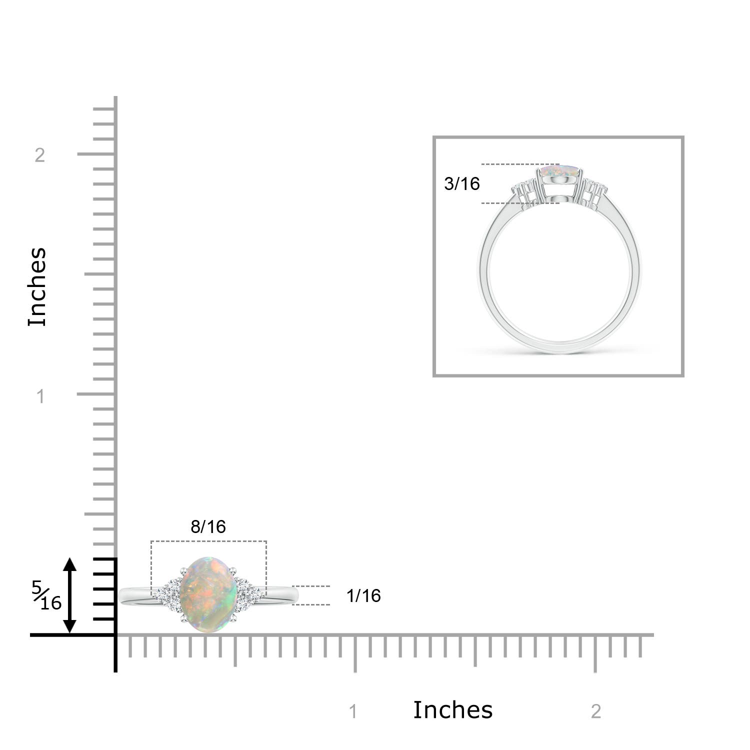 AAAA - Opal / 0.91 CT / 14 KT White Gold