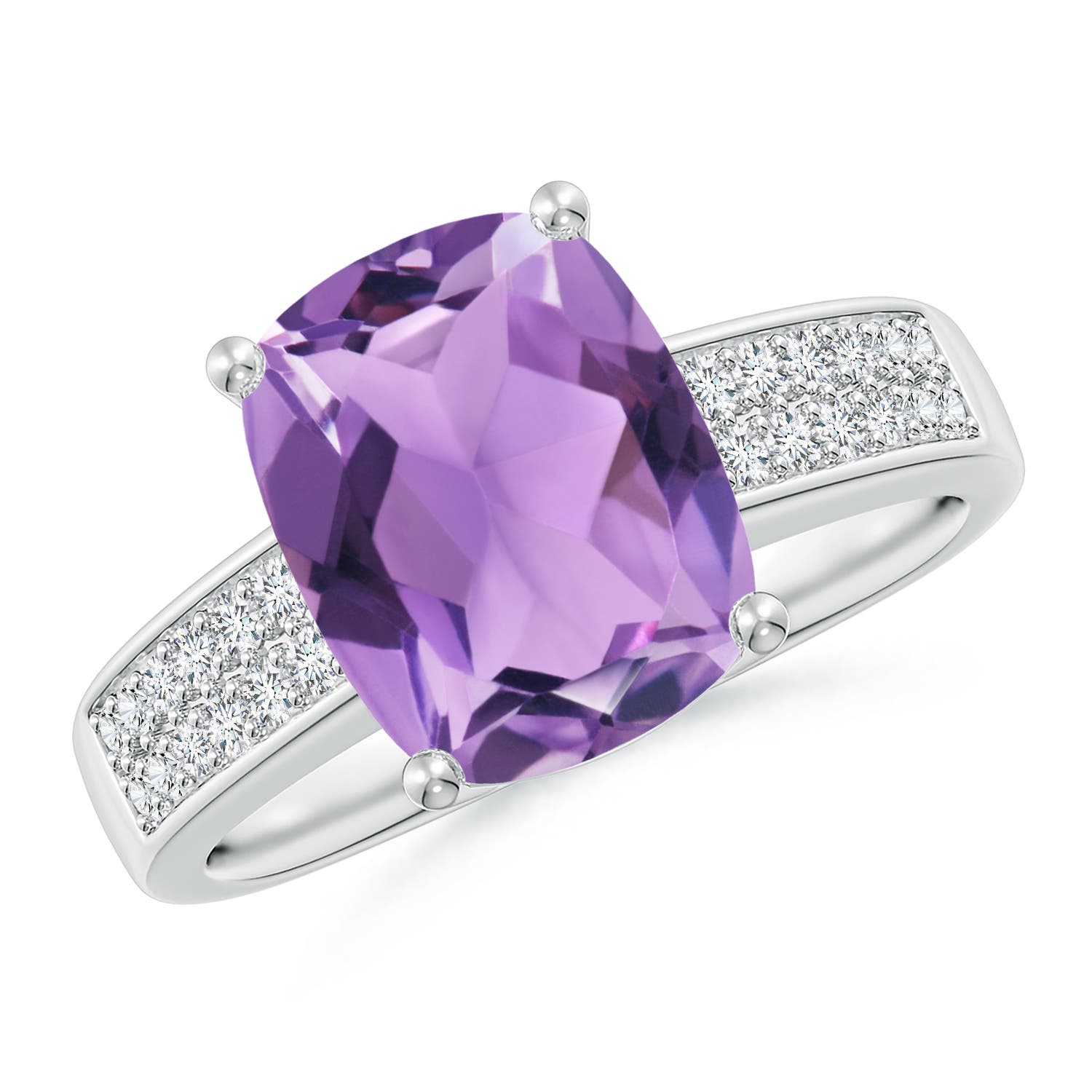 A - Amethyst / 2.87 CT / 14 KT White Gold