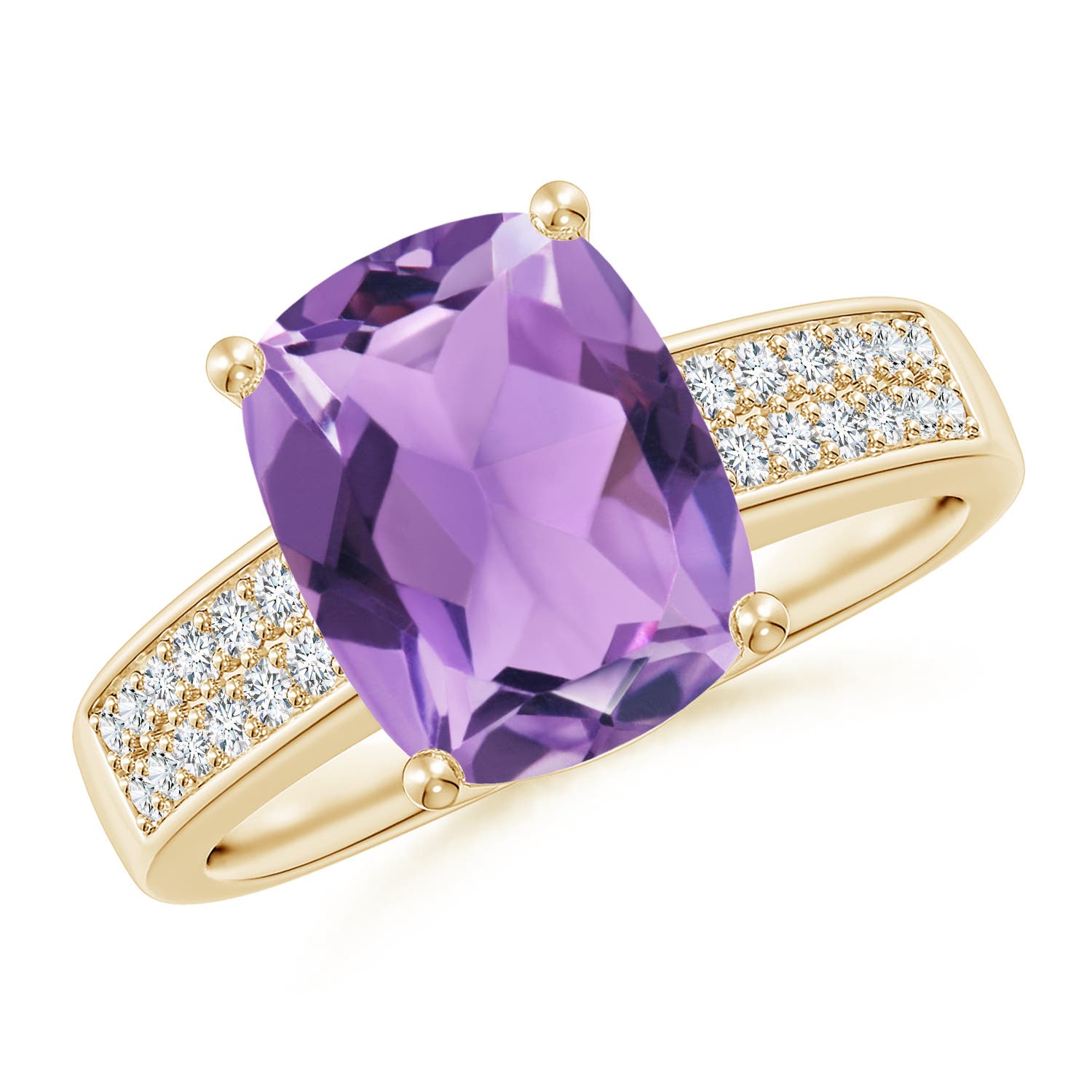 A - Amethyst / 2.87 CT / 14 KT Yellow Gold