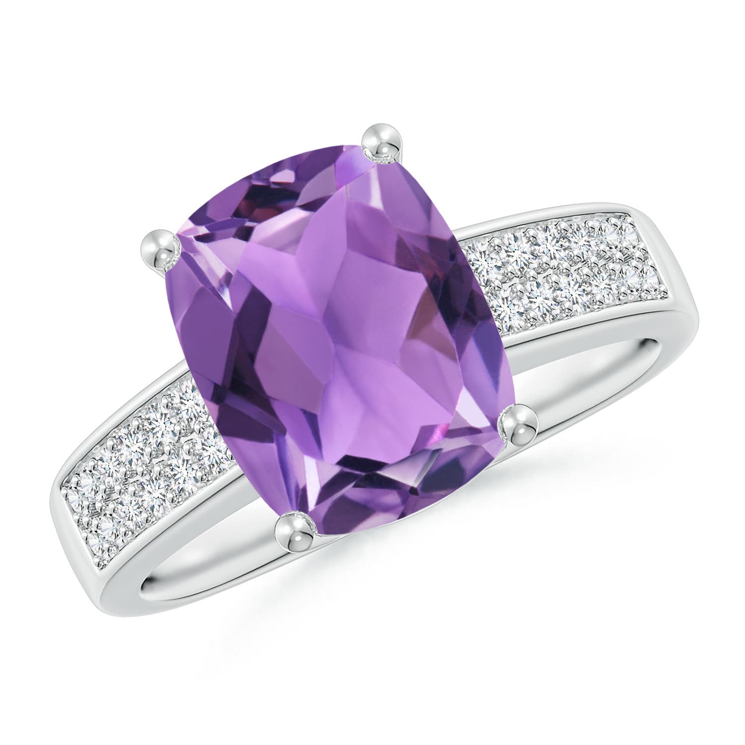 AA - Amethyst / 2.87 CT / 14 KT White Gold