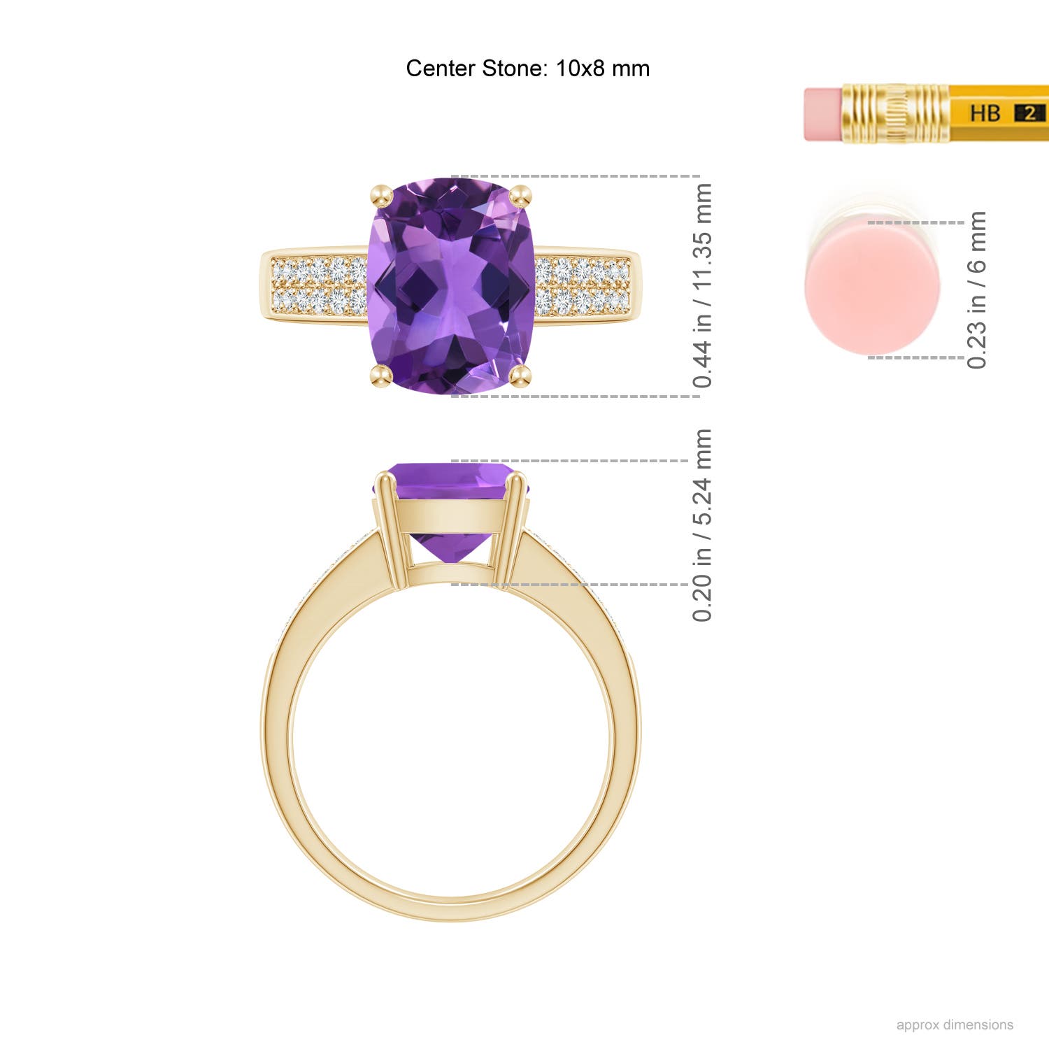 AAA - Amethyst / 2.87 CT / 14 KT Yellow Gold