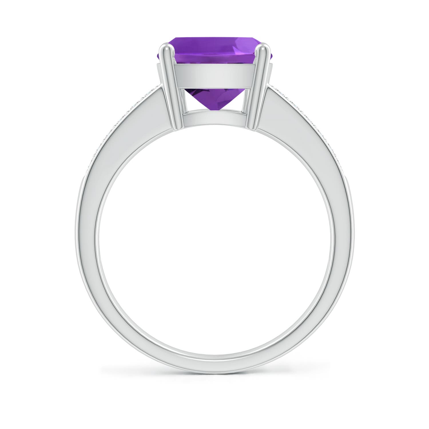 AAAA - Amethyst / 2.87 CT / 14 KT White Gold