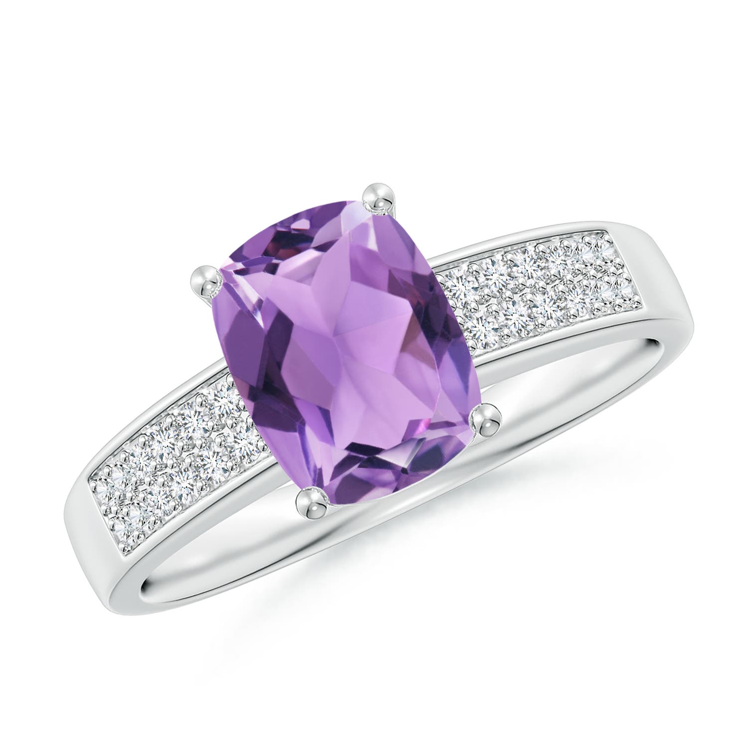 A - Amethyst / 1.37 CT / 14 KT White Gold