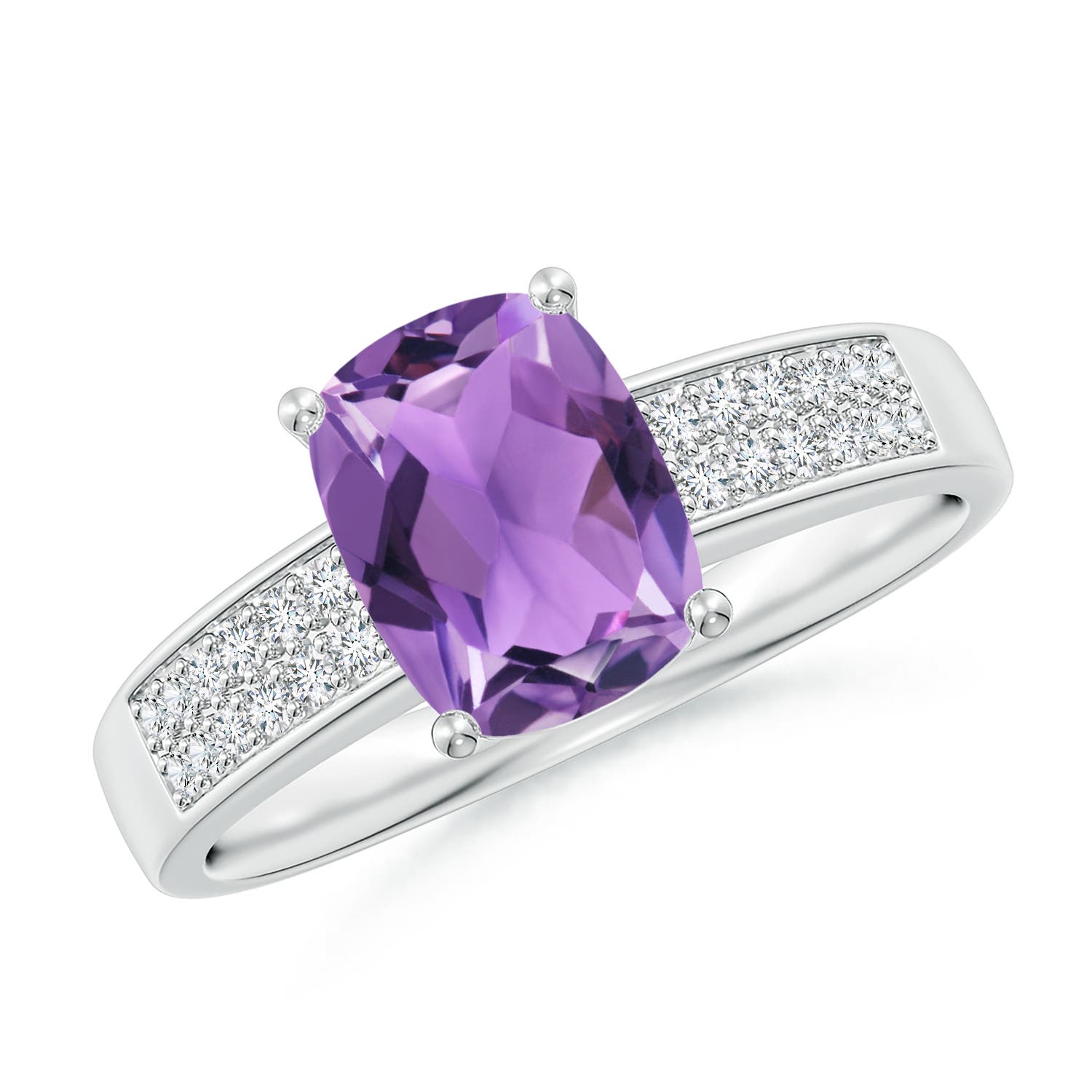 AA - Amethyst / 1.37 CT / 14 KT White Gold