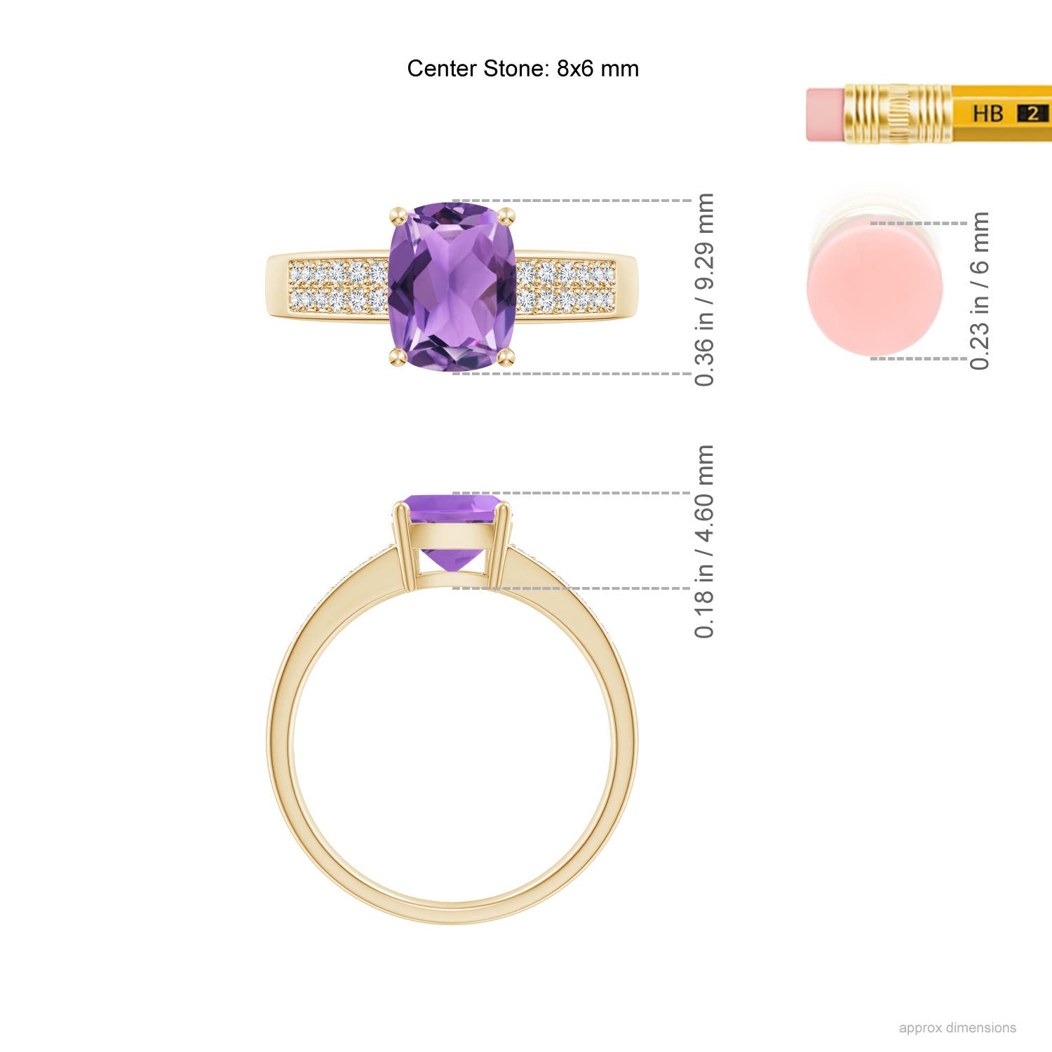 AA - Amethyst / 1.37 CT / 14 KT Yellow Gold