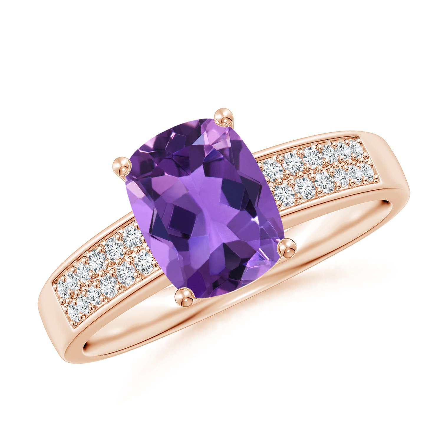 AAA - Amethyst / 1.37 CT / 14 KT Rose Gold