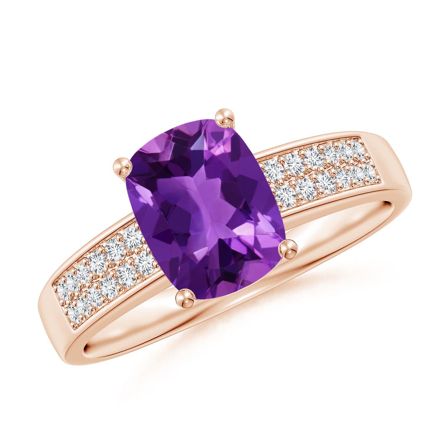 AAAA - Amethyst / 1.37 CT / 14 KT Rose Gold