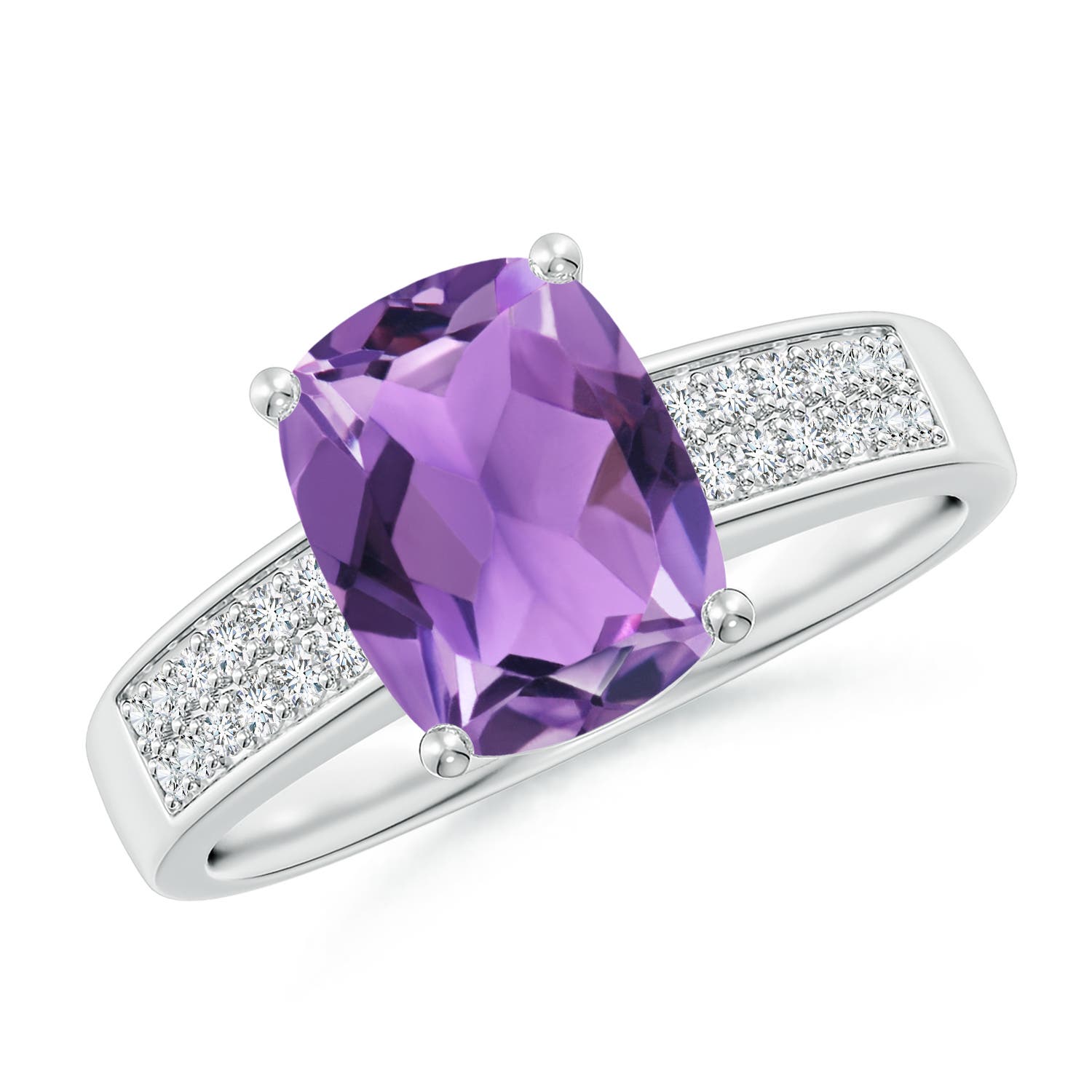 AA - Amethyst / 2.17 CT / 14 KT White Gold