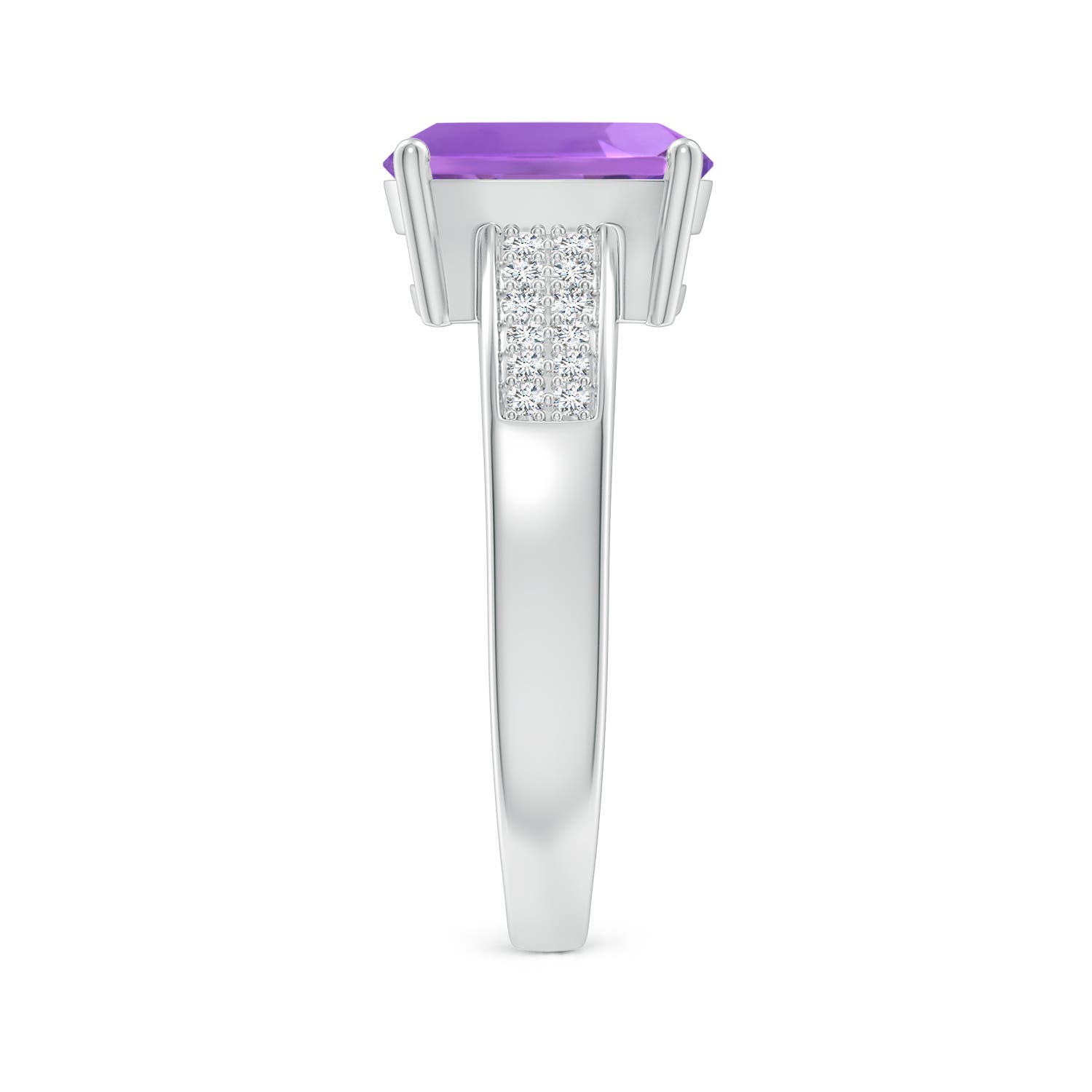 AA - Amethyst / 2.17 CT / 14 KT White Gold