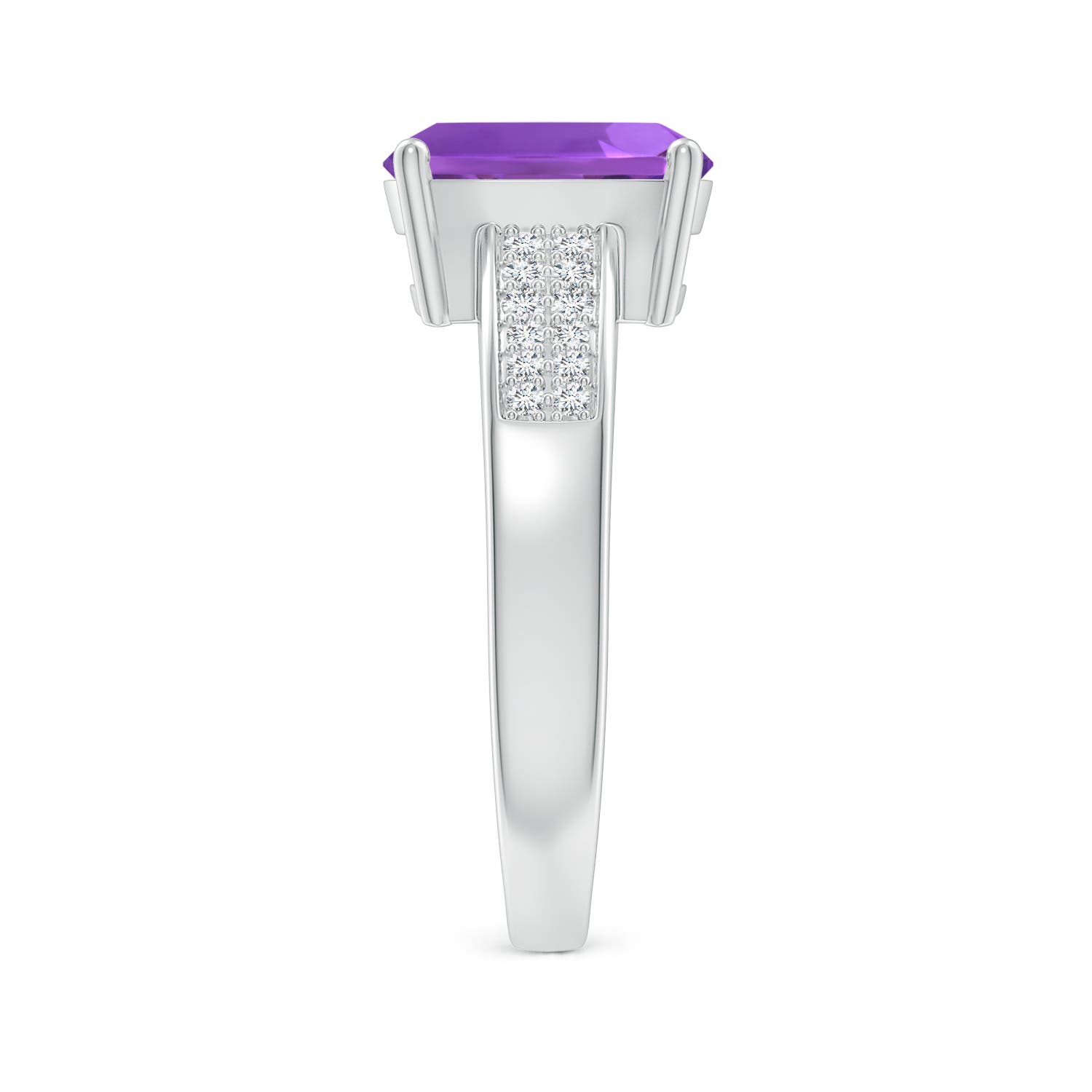 AAA - Amethyst / 2.17 CT / 14 KT White Gold