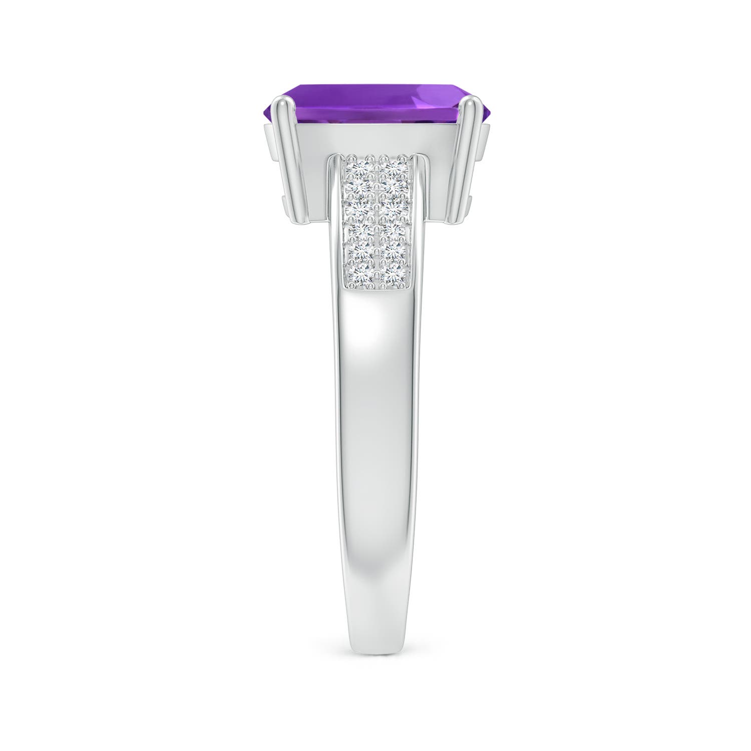 AAAA - Amethyst / 2.17 CT / 14 KT White Gold