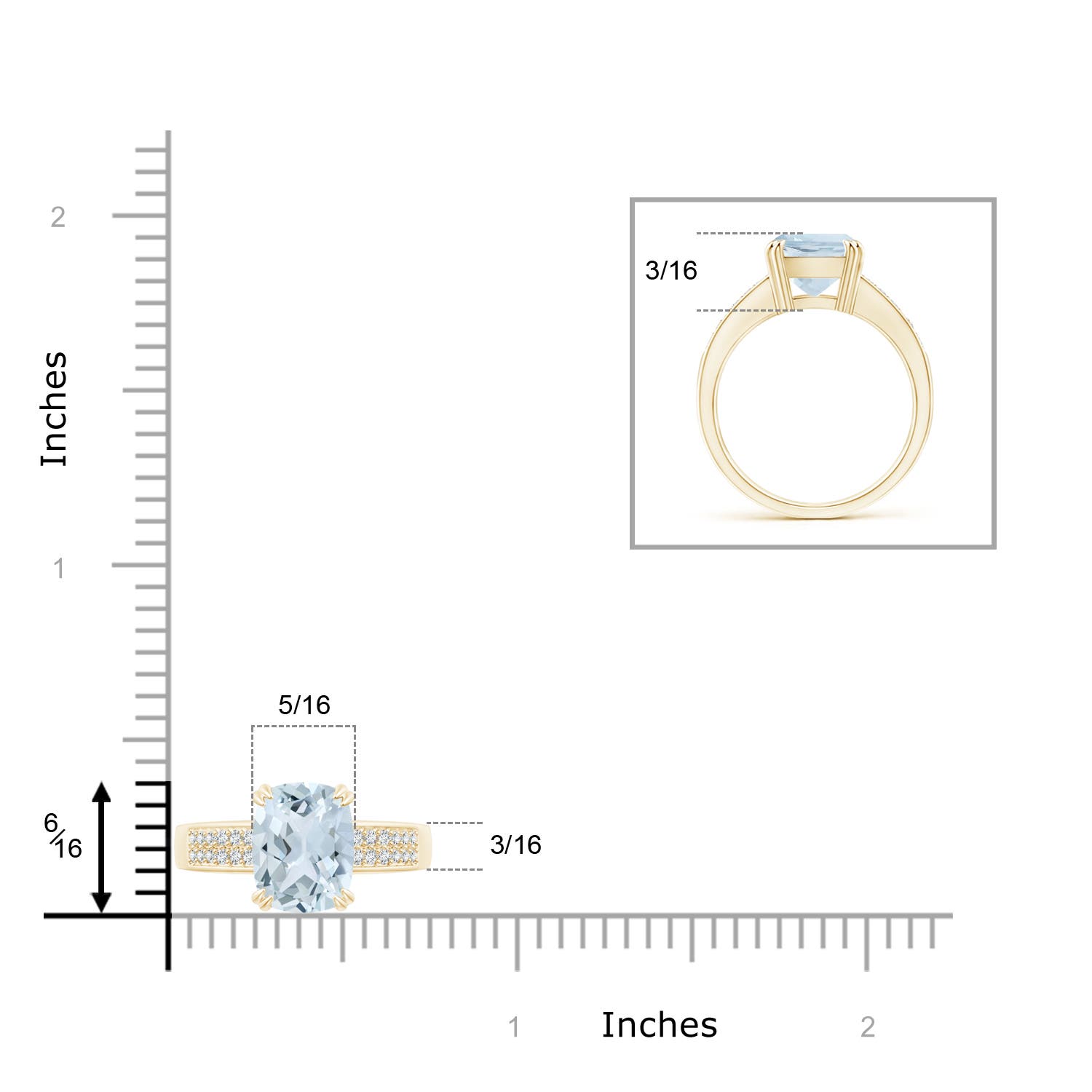 A - Aquamarine / 2.61 CT / 14 KT Yellow Gold