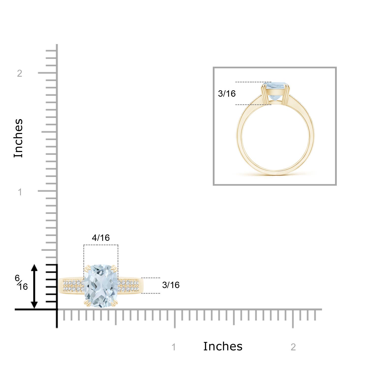 A - Aquamarine / 2.01 CT / 14 KT Yellow Gold