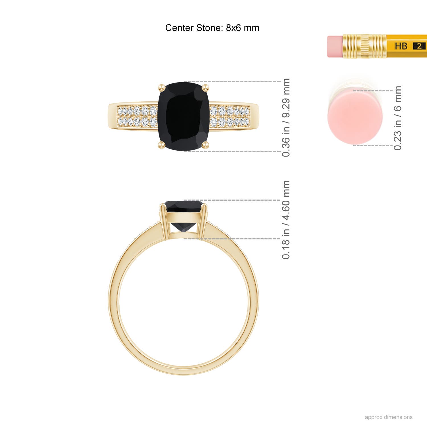 AAA - Black Onyx / 1.47 CT / 14 KT Yellow Gold