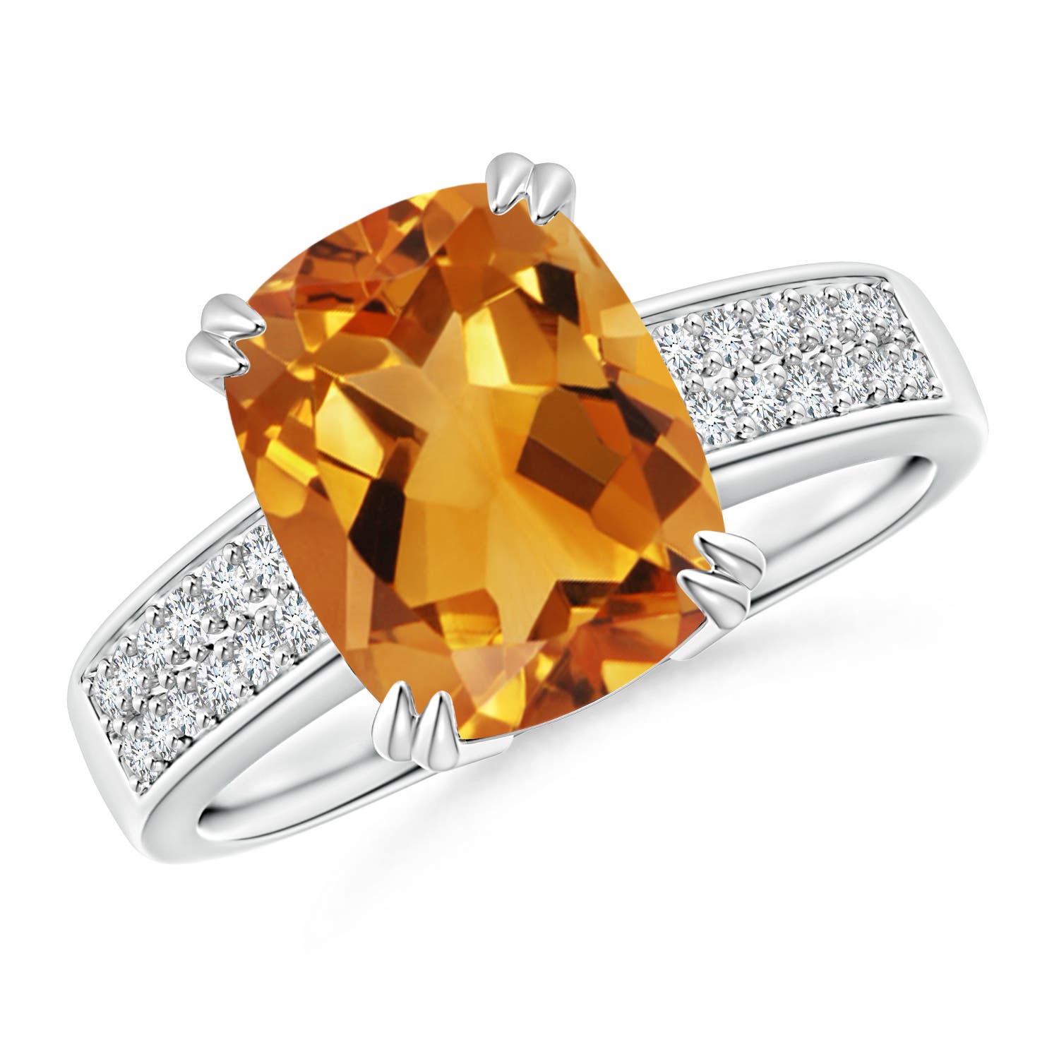 AA - Citrine / 2.81 CT / 14 KT White Gold