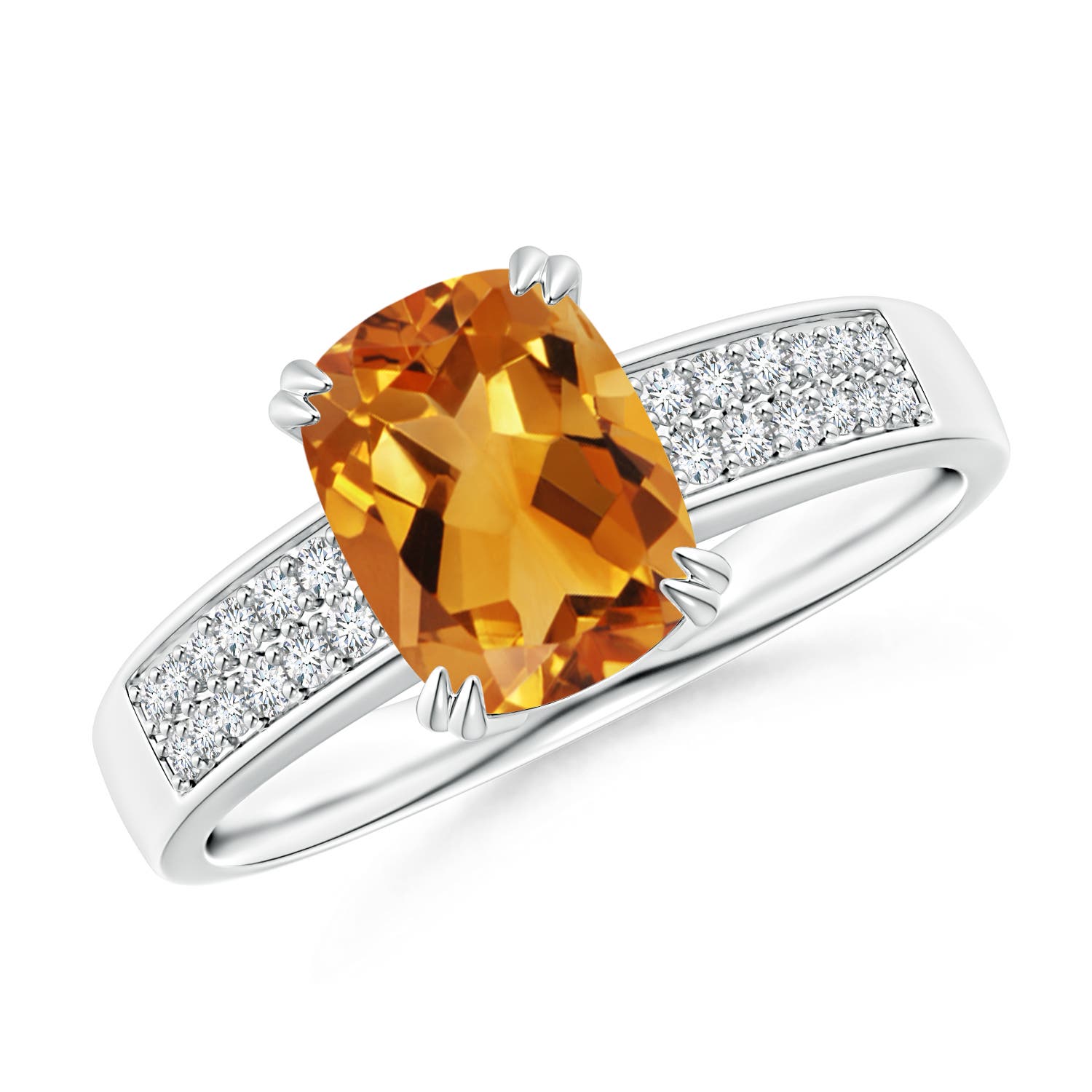 AA - Citrine / 1.51 CT / 14 KT White Gold