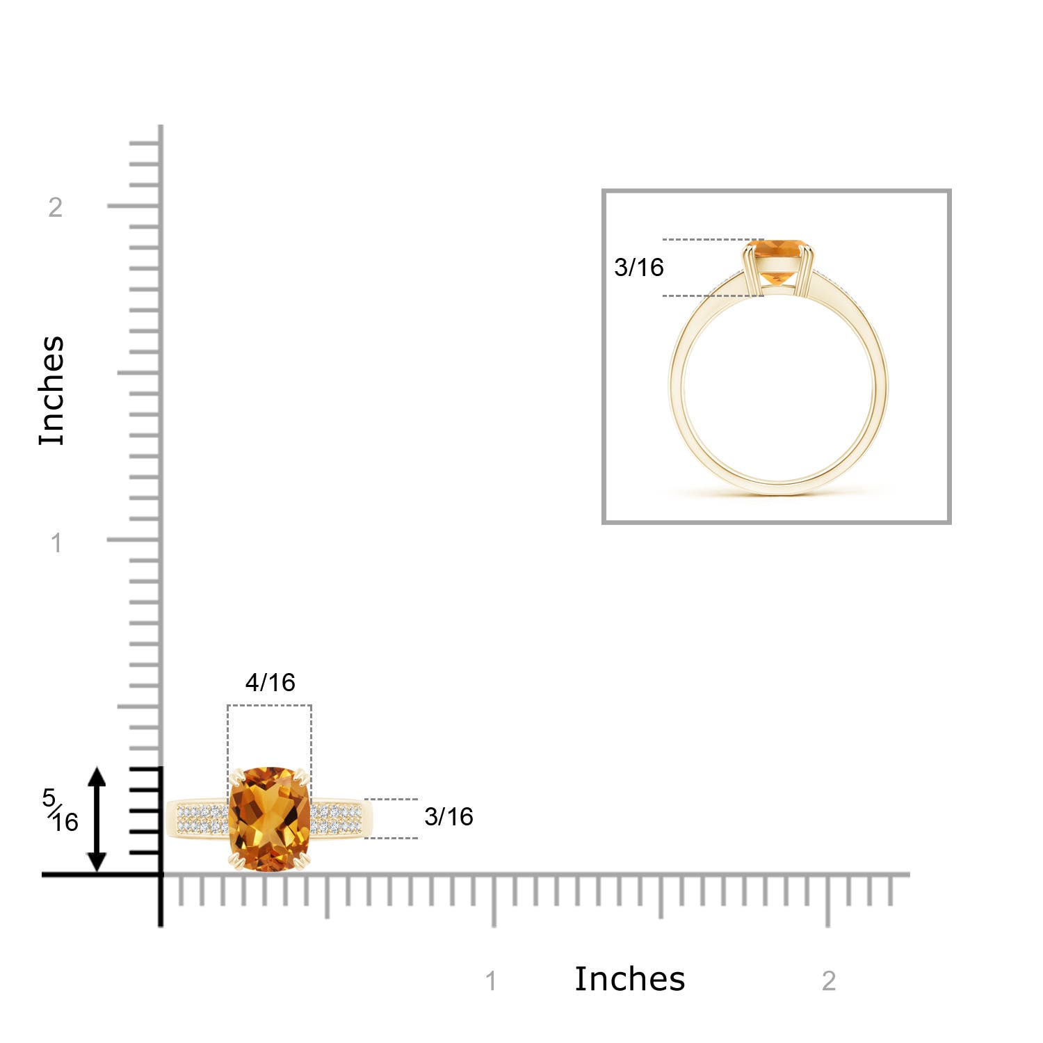 AA - Citrine / 1.51 CT / 14 KT Yellow Gold