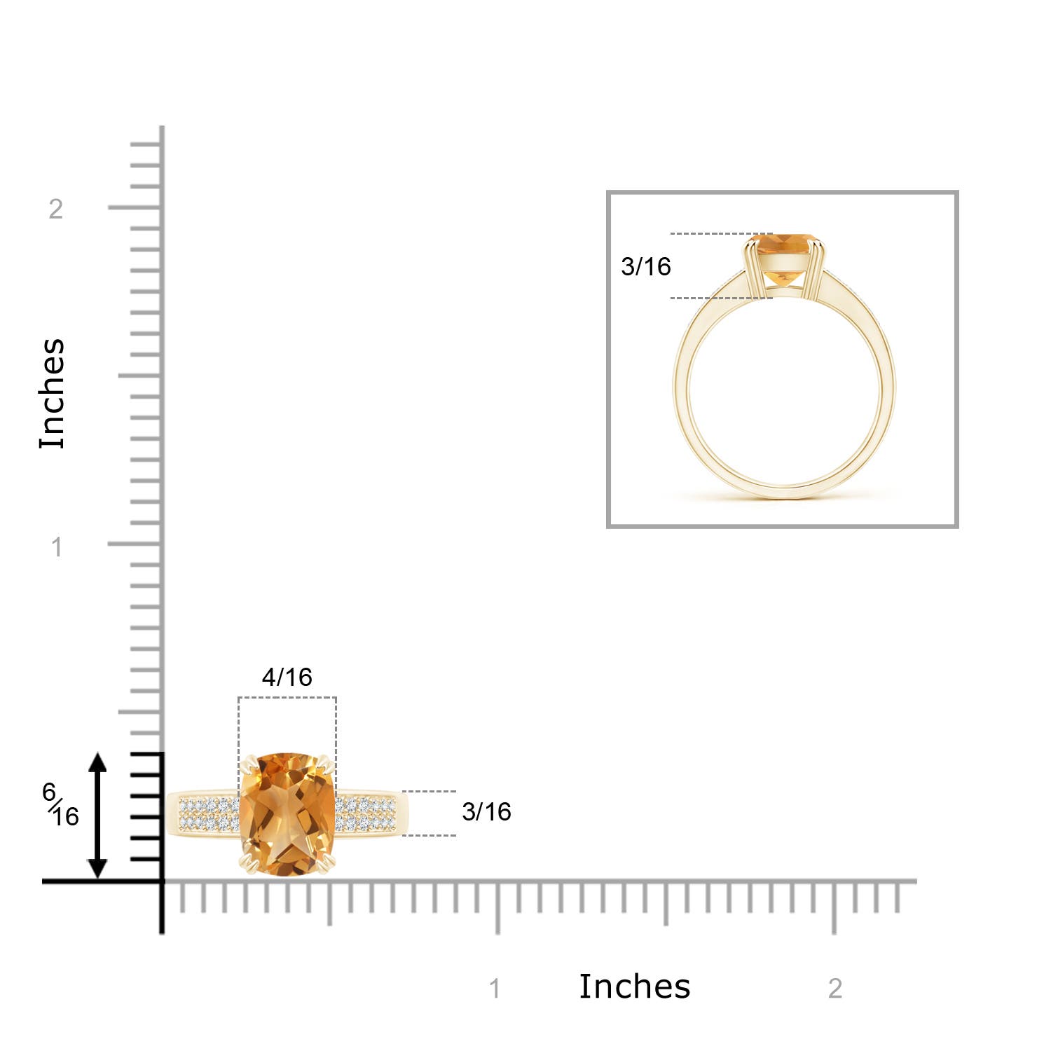 A - Citrine / 2.11 CT / 14 KT Yellow Gold