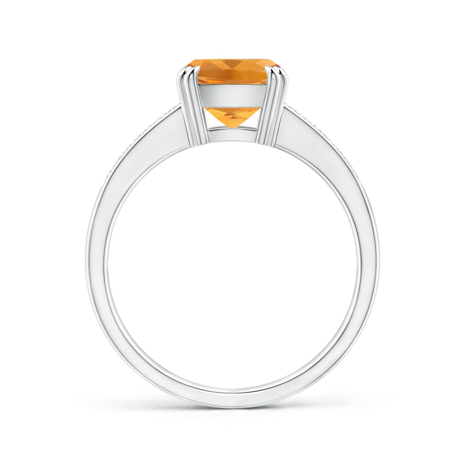 AA - Citrine / 2.11 CT / 14 KT White Gold