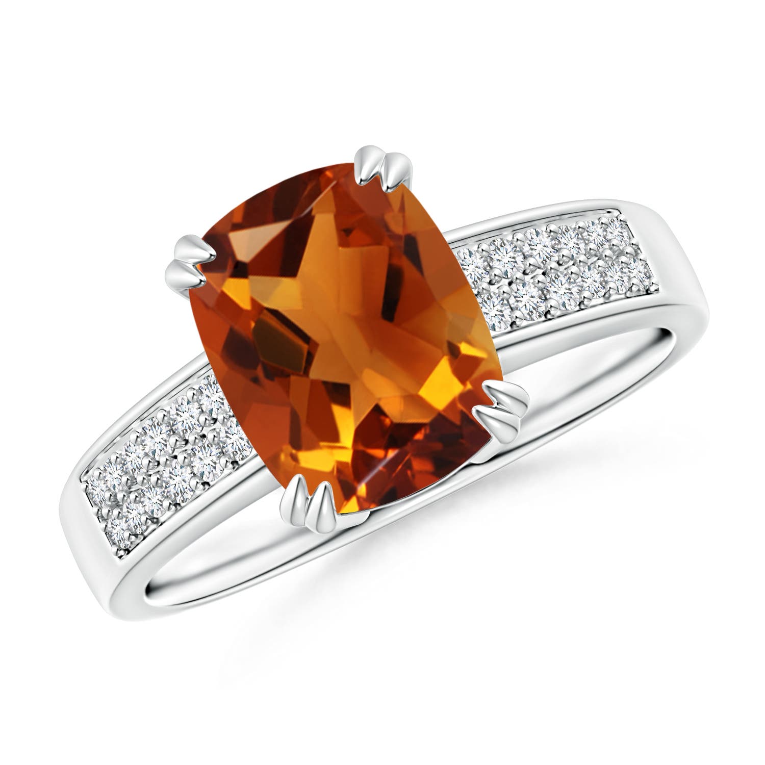 AAAA - Citrine / 2.11 CT / 14 KT White Gold