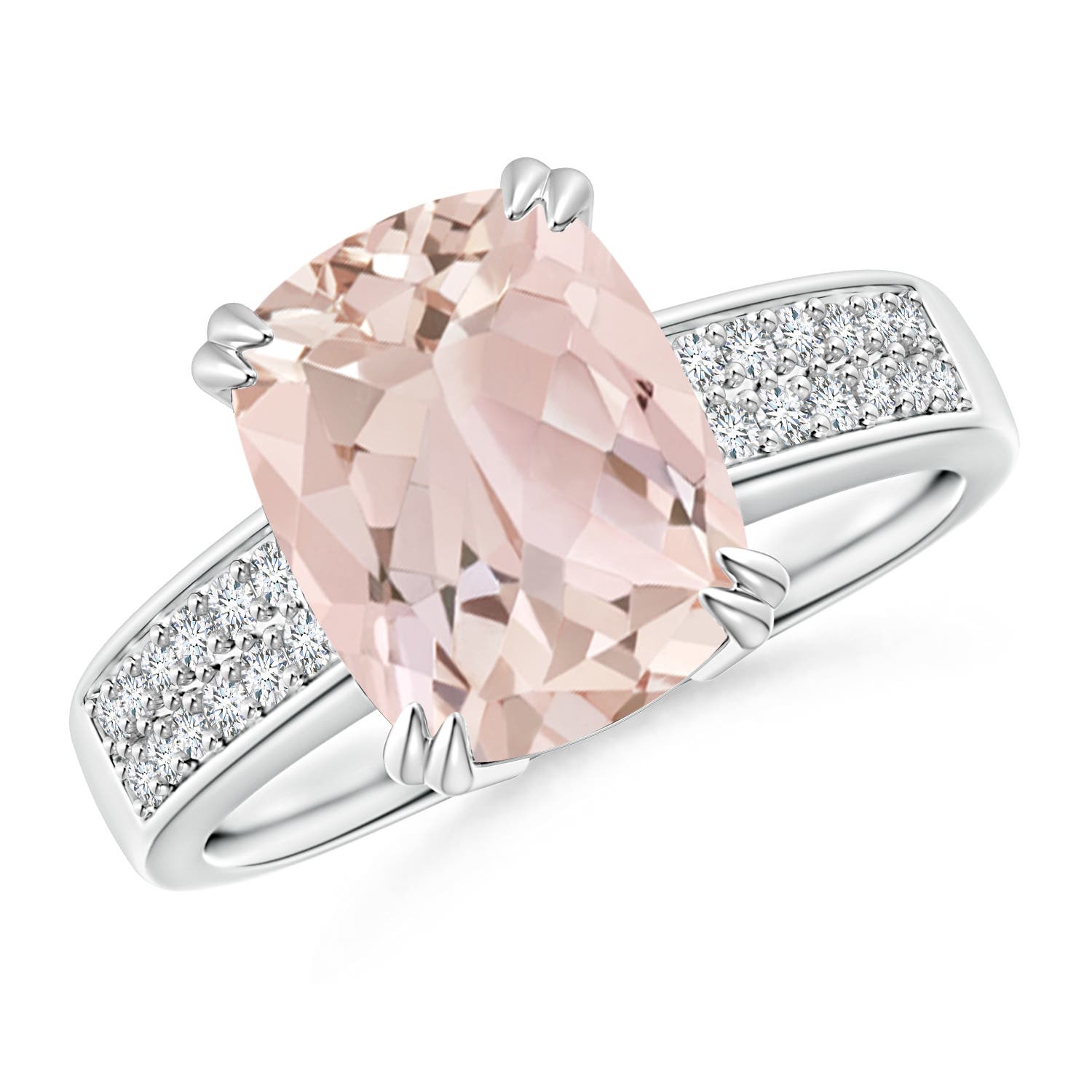 A - Morganite / 2.86 CT / 14 KT White Gold