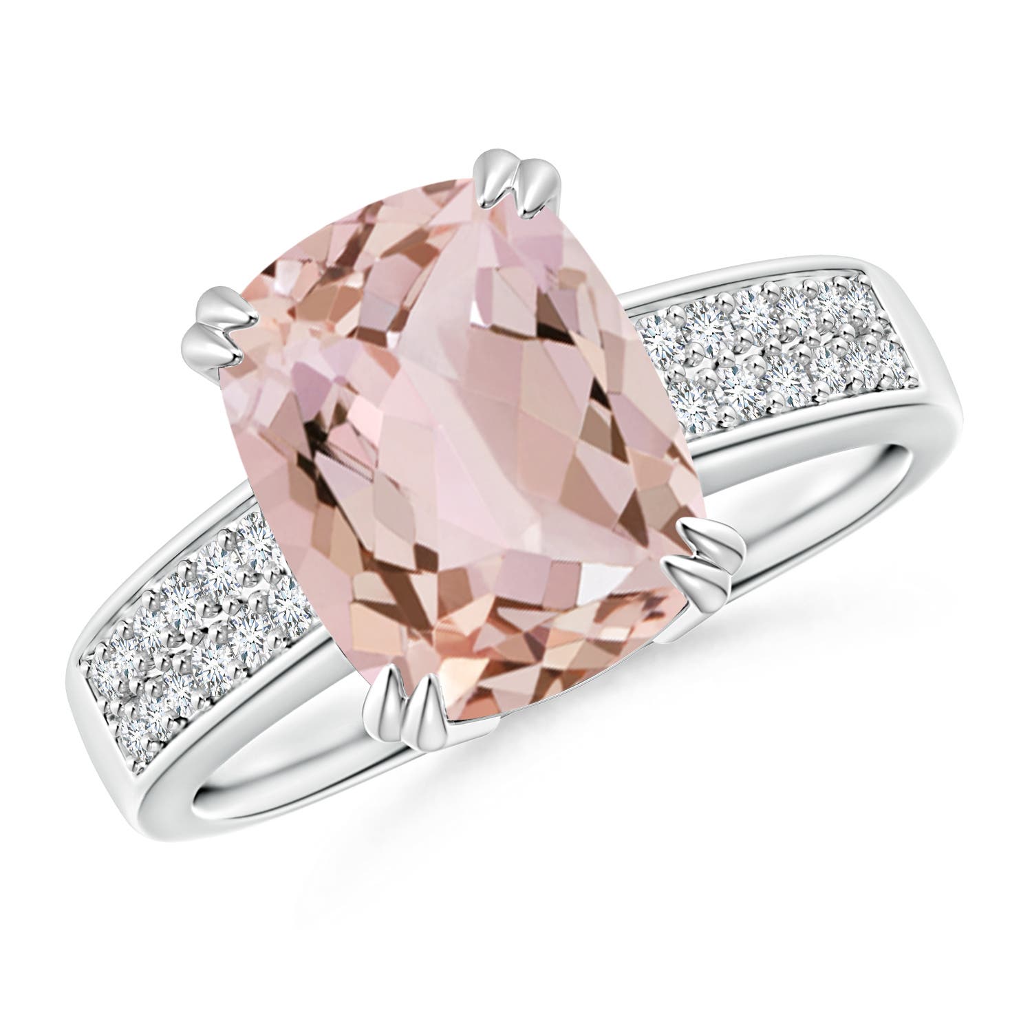 AA - Morganite / 2.86 CT / 14 KT White Gold