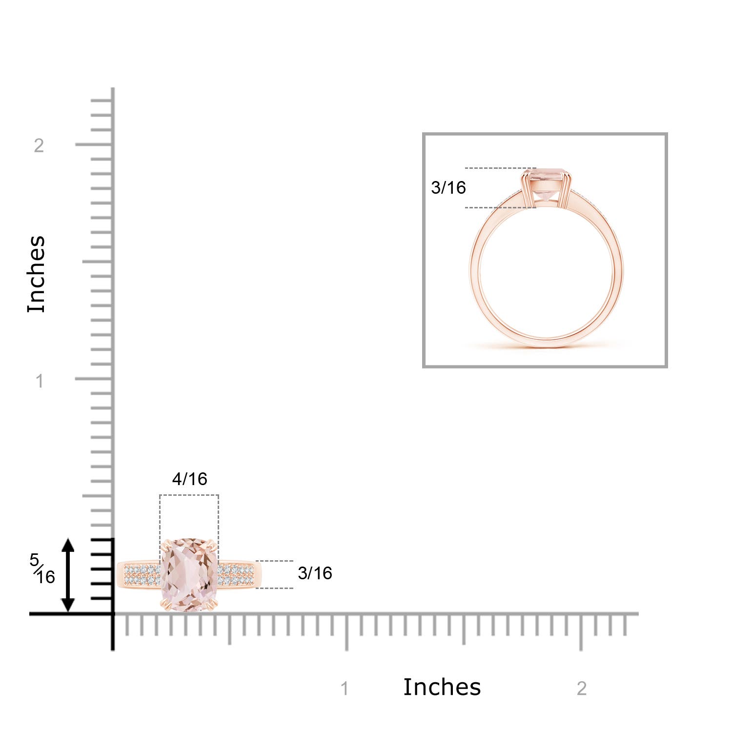 AA - Morganite / 1.36 CT / 14 KT Rose Gold