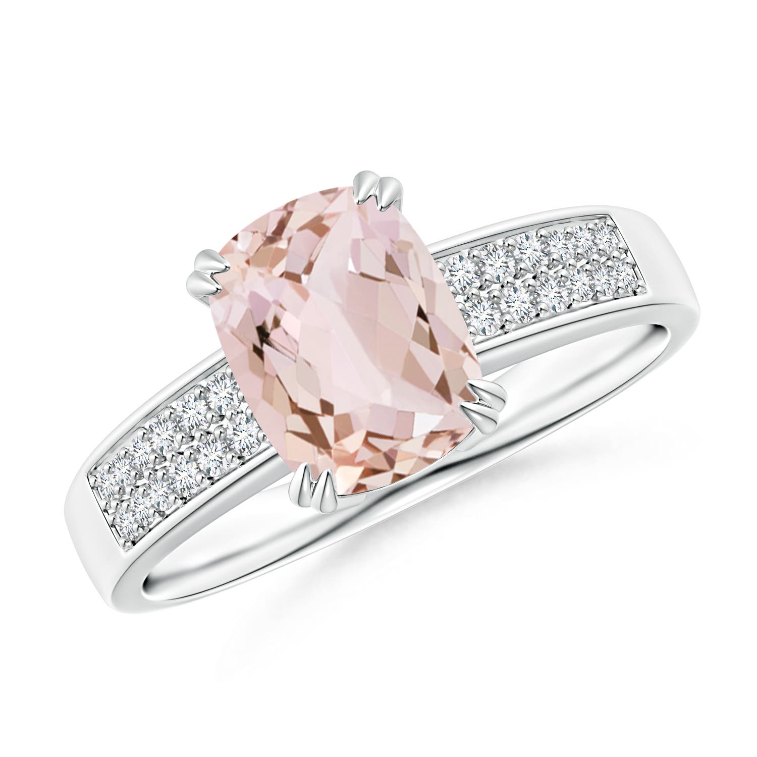 AA - Morganite / 1.36 CT / 14 KT White Gold